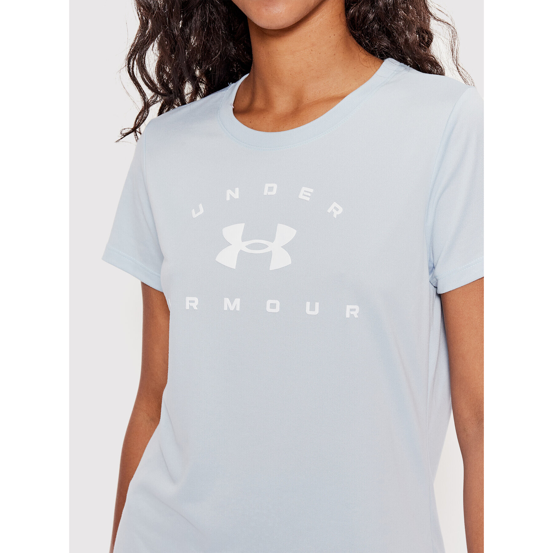 Under Armour Funkčné tričko Ua Tech Solid Logo Arch 1369864 Modrá Loose Fit - Pepit.sk