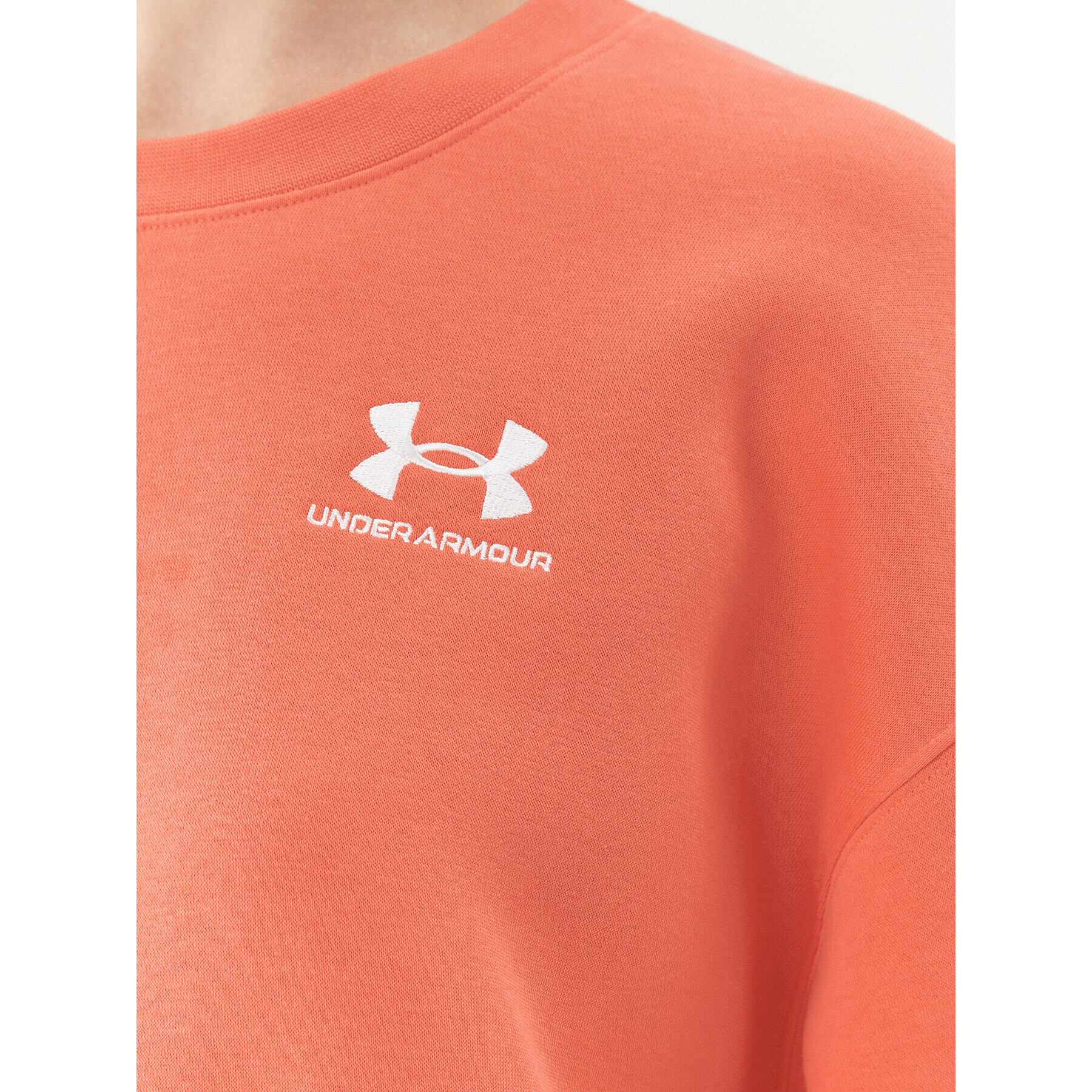 Under Armour Mikina Essential Flc Os Crew 1379475 Červená Loose Fit - Pepit.sk