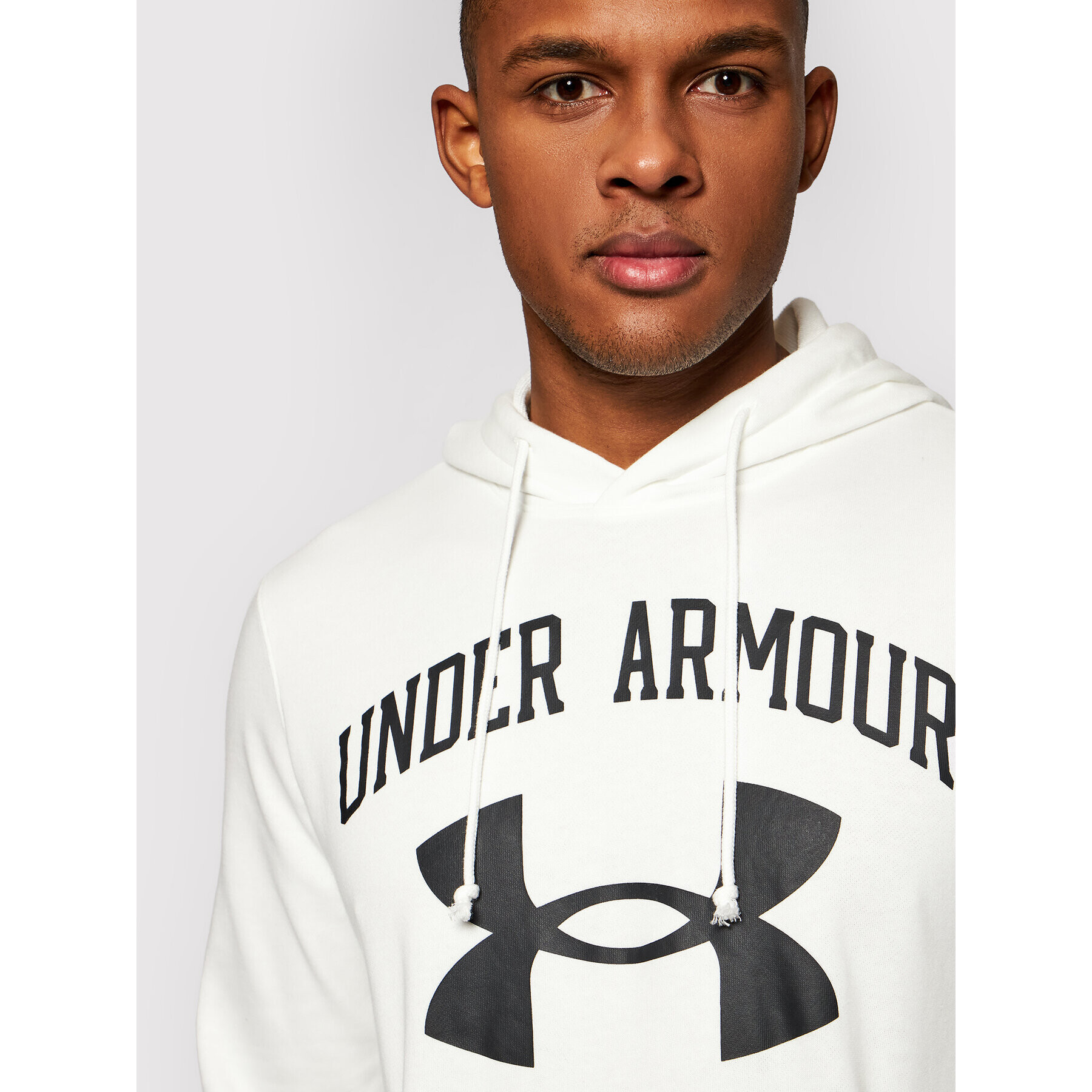 Under Armour Mikina Rival Terry Big Logo 1361559 Biela Loose Fit - Pepit.sk