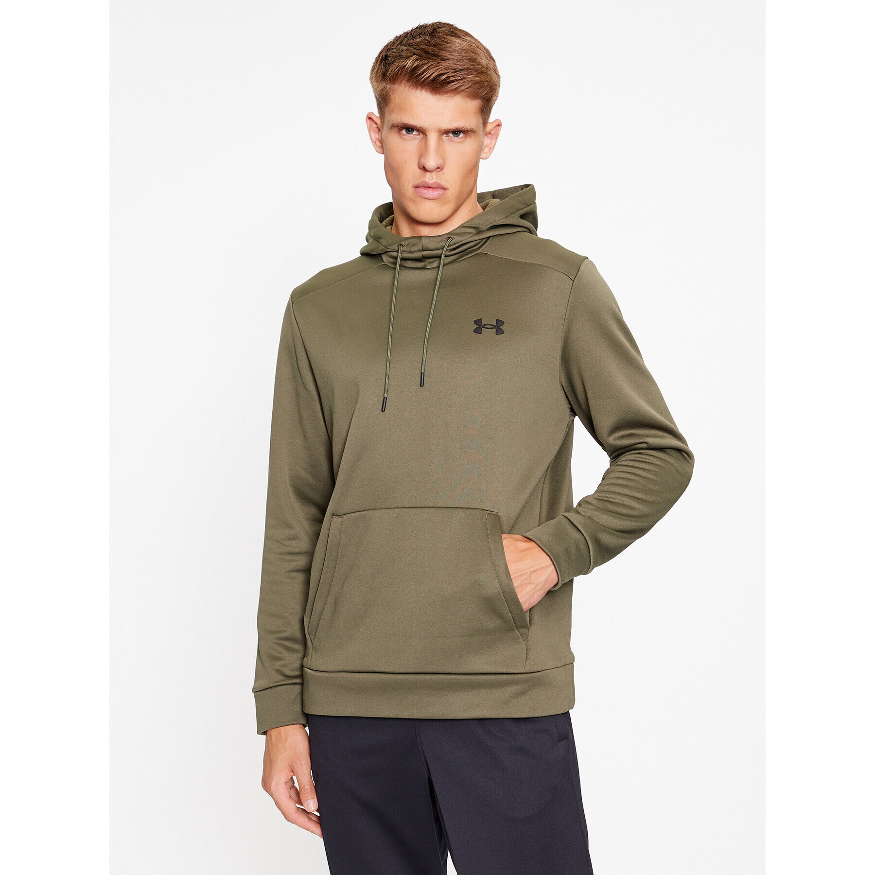 Under Armour Mikina Ua Armour Fleece Hoodie 1373353 Kaki Loose Fit - Pepit.sk