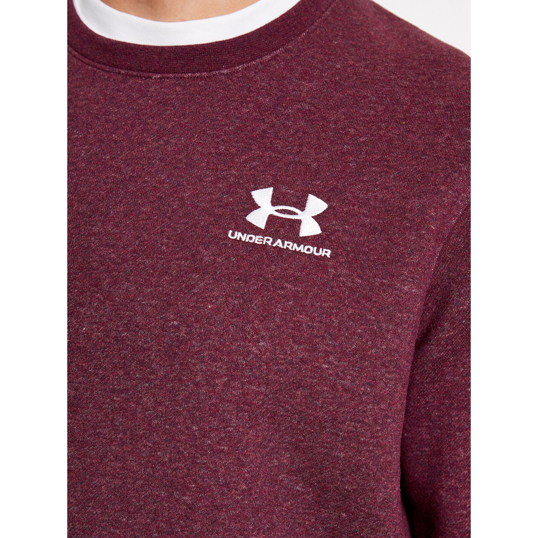 Under Armour Mikina Ua Essential Fleece Crew 1374250 Bordová Loose Fit - Pepit.sk