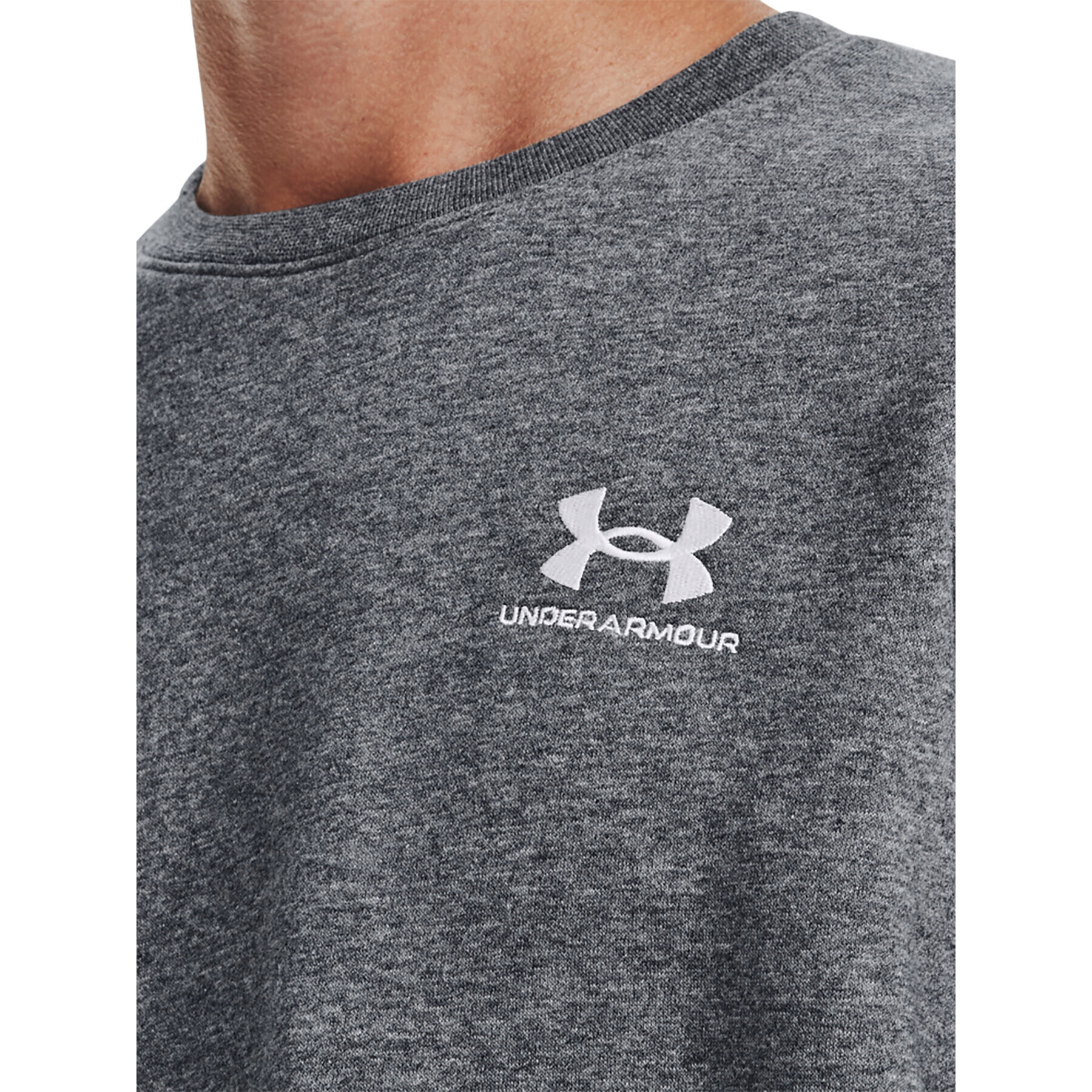 Under Armour Mikina UA Essential Fleece Crew 1374250 Sivá Regular Fit - Pepit.sk