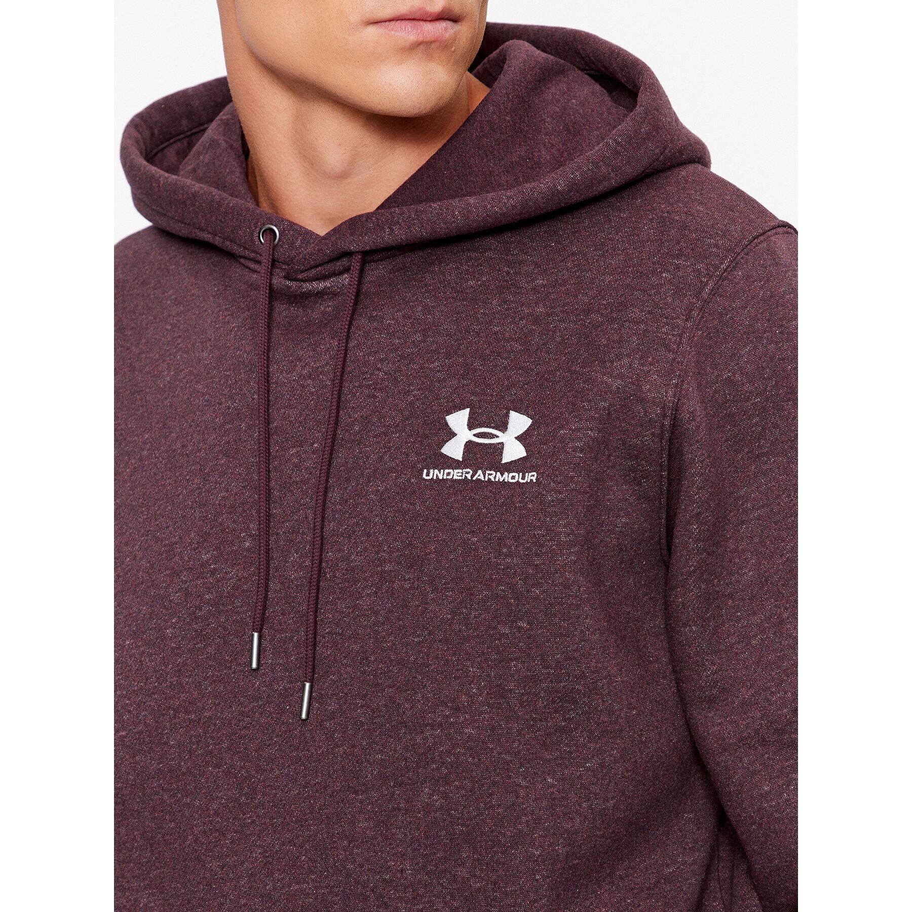 Under Armour Mikina Ua Essential Fleece Hoodie 1373880 Bordová Loose Fit - Pepit.sk