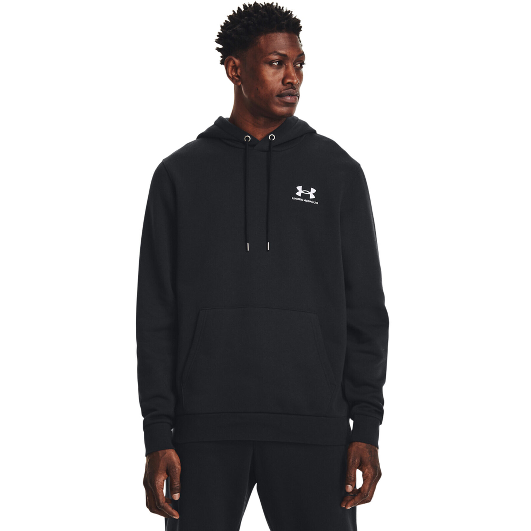 Under Armour Mikina UA Essential Fleece Hoodie 1373880 Čierna Regular Fit - Pepit.sk