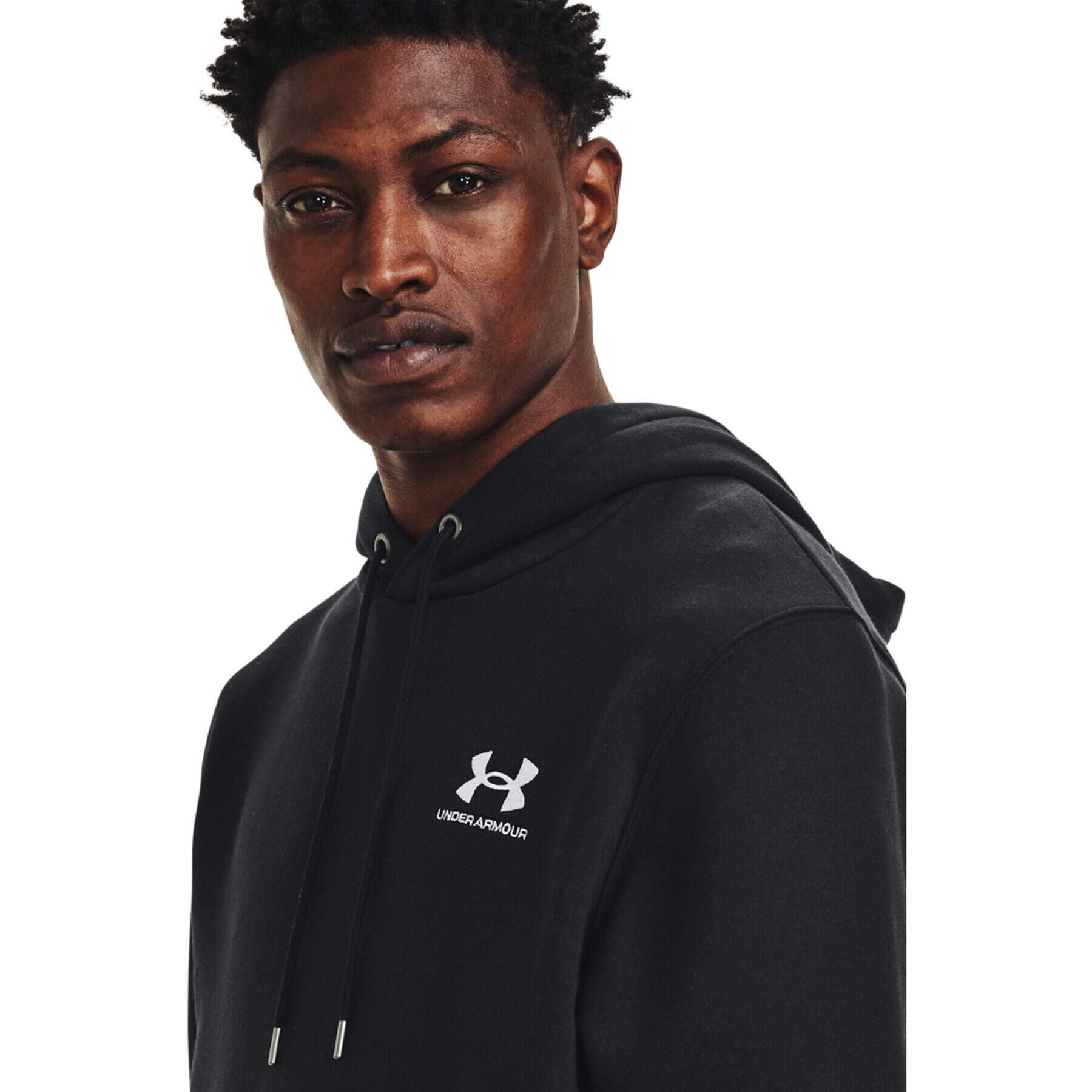 Under Armour Mikina UA Essential Fleece Hoodie 1373880 Čierna Regular Fit - Pepit.sk