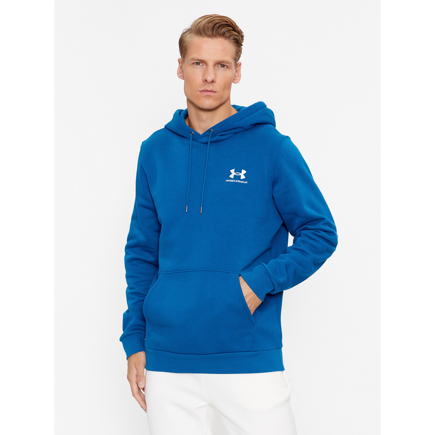 Under Armour Mikina Ua Essential Fleece Hoodie 1373880 Modrá Loose Fit - Pepit.sk