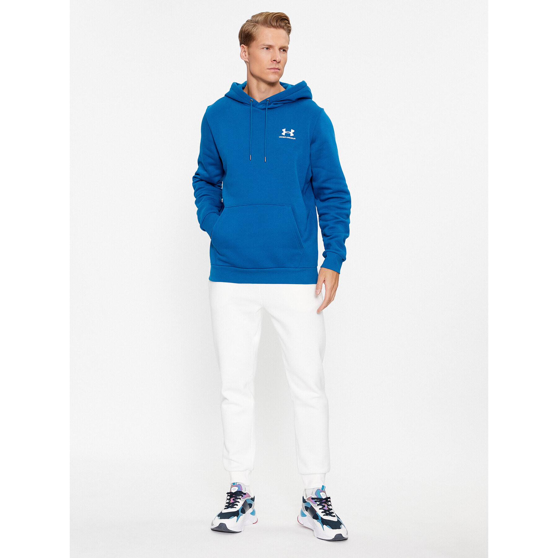 Under Armour Mikina Ua Essential Fleece Hoodie 1373880 Modrá Loose Fit - Pepit.sk