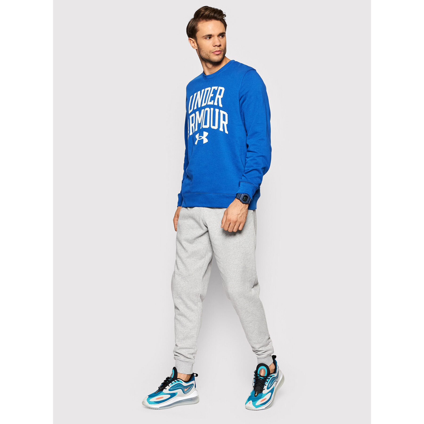 Under Armour Mikina Ua Rival 1361561 Modrá Loose Fit - Pepit.sk