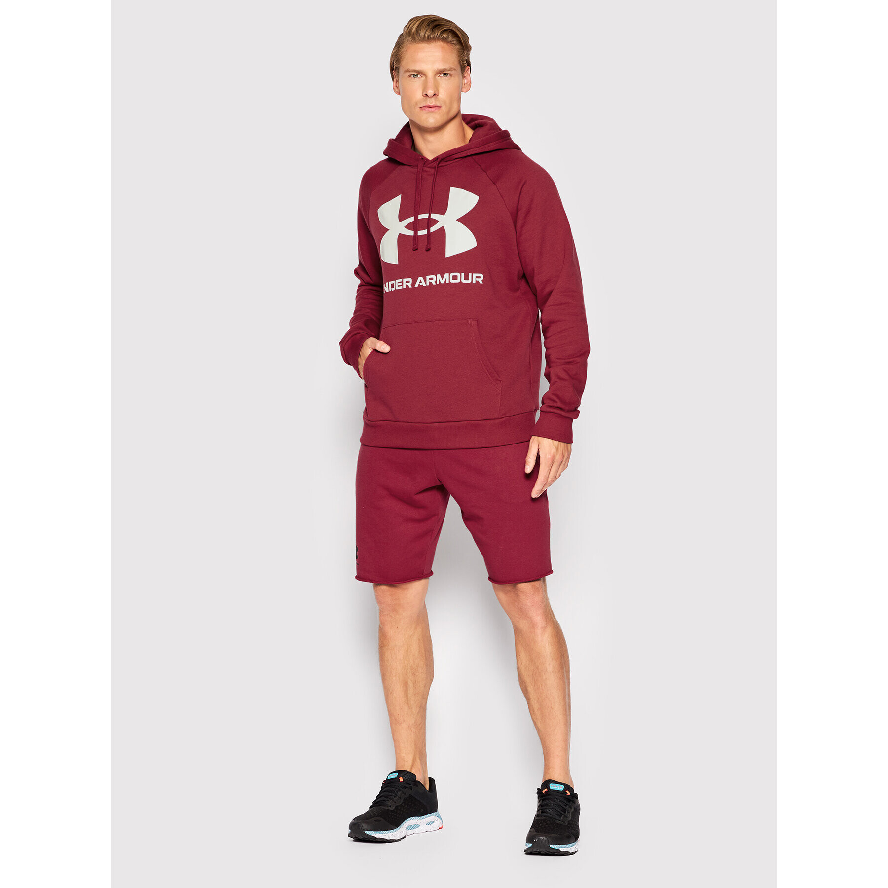 Under Armour Mikina Ua Rival Fleece 1357093 Červená Relaxed Fit - Pepit.sk