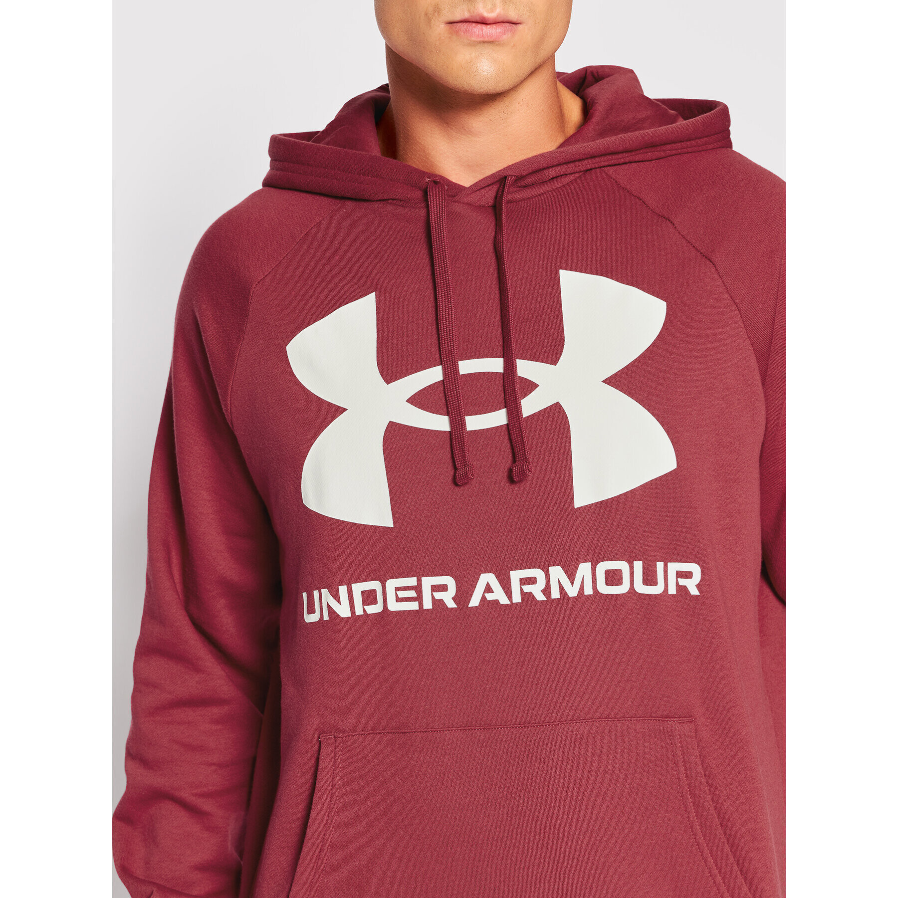 Under Armour Mikina Ua Rival Fleece 1357093 Červená Relaxed Fit - Pepit.sk