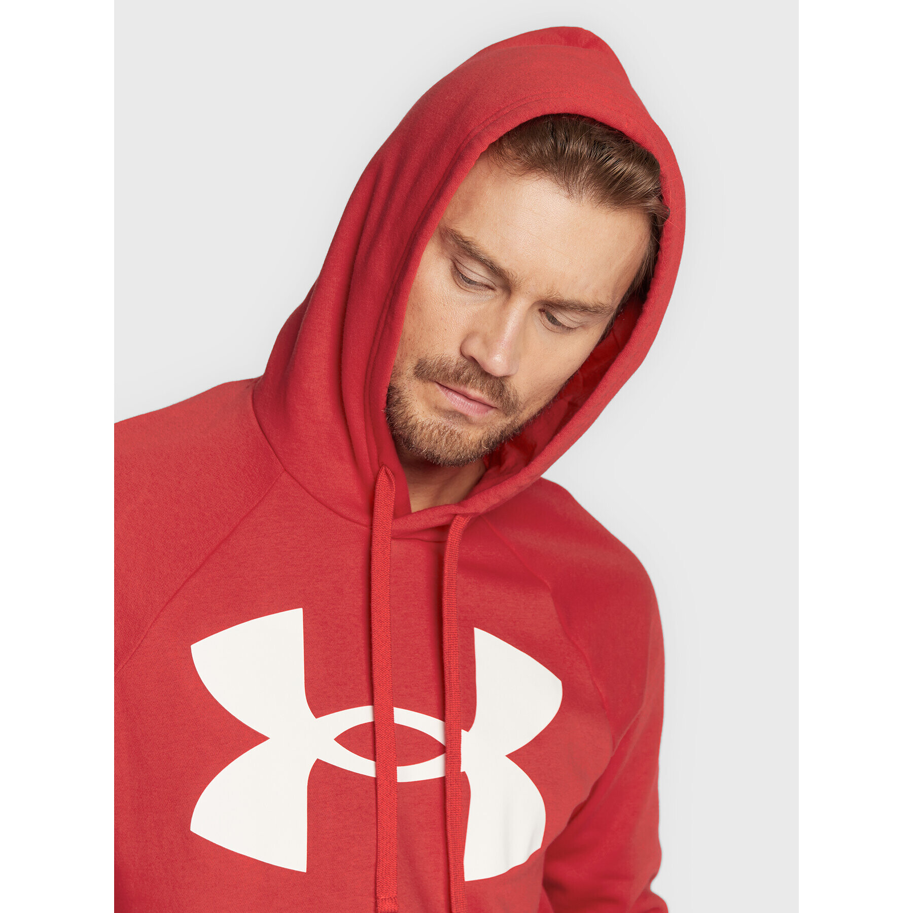 Under Armour Mikina Ua Rival Fleece Big Logo 1357093 Červená Loose Fit - Pepit.sk