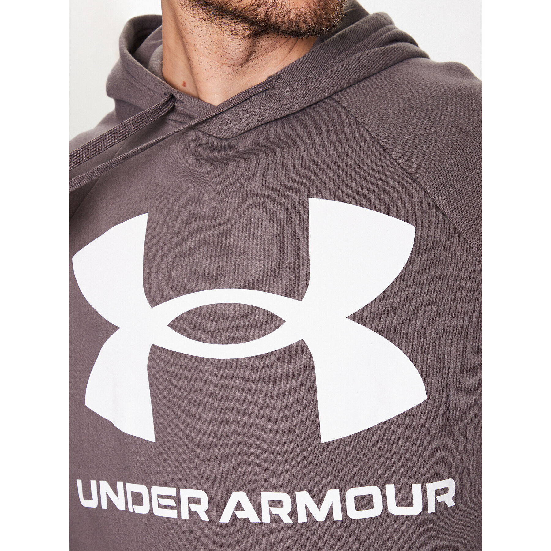 Under Armour Mikina Ua Rival Fleece Big Logo 1357093 Hnedá Loose Fit - Pepit.sk