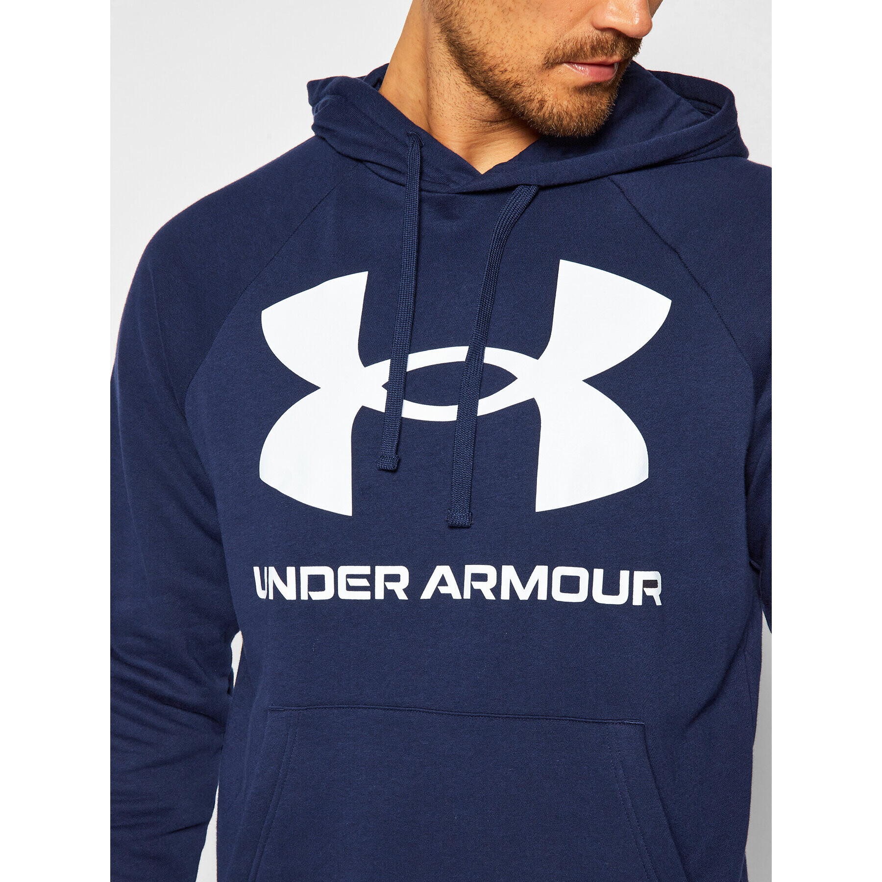 Under Armour Mikina Ua Rival Fleece Big Logo 1357093 Tmavomodrá Loose Fit - Pepit.sk