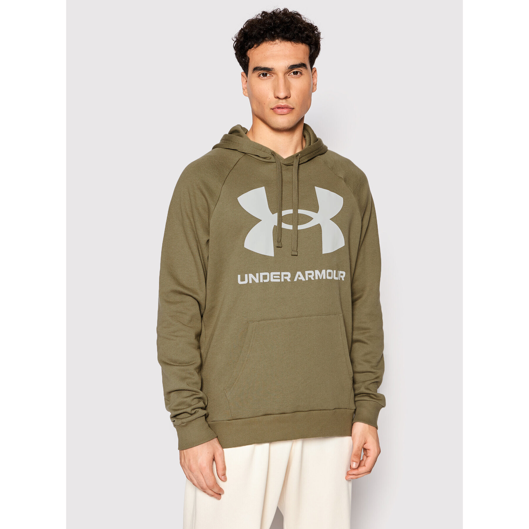 Under Armour Mikina Ua Rival Fleece Big Logo 1357093 Zelená Loose Fit - Pepit.sk