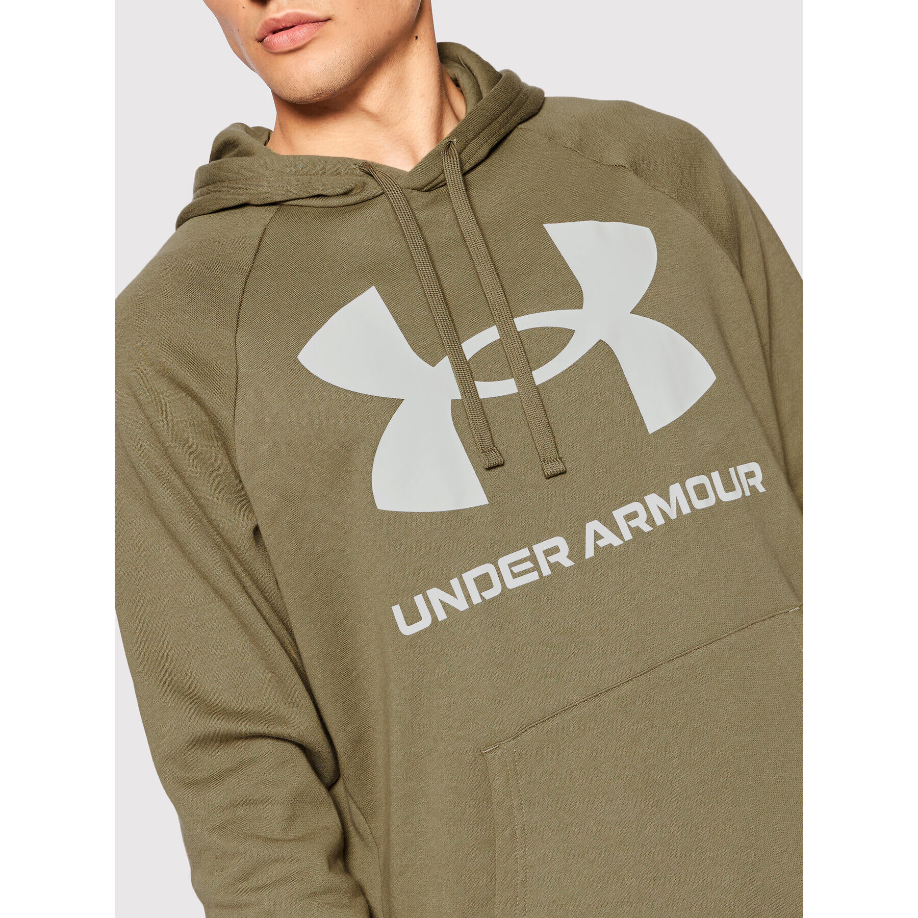 Under Armour Mikina Ua Rival Fleece Big Logo 1357093 Zelená Loose Fit - Pepit.sk