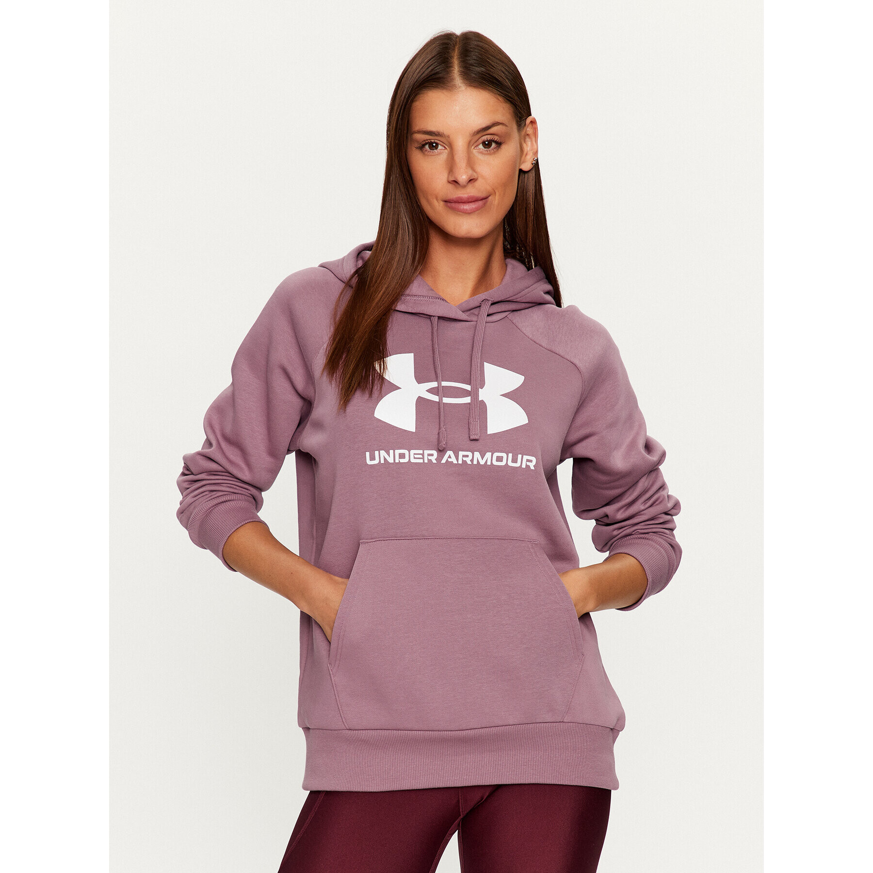 Under Armour Mikina Ua Rival Fleece Big Logo Hdy 1379501 Fialová Loose Fit - Pepit.sk