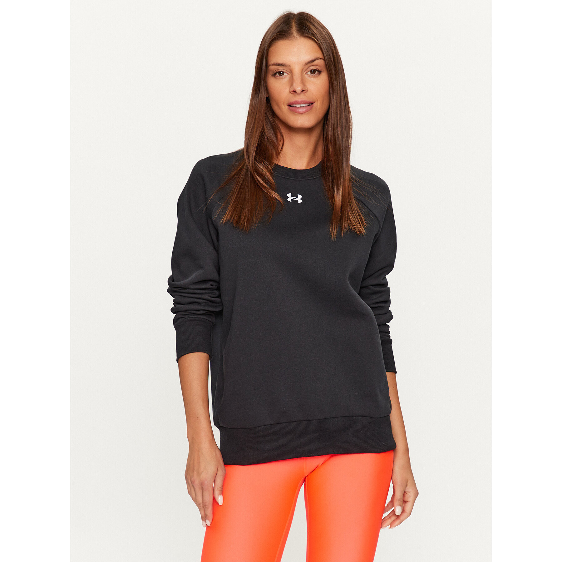 Under Armour Mikina Ua Rival Fleece Crew 1379508 Čierna Loose Fit - Pepit.sk