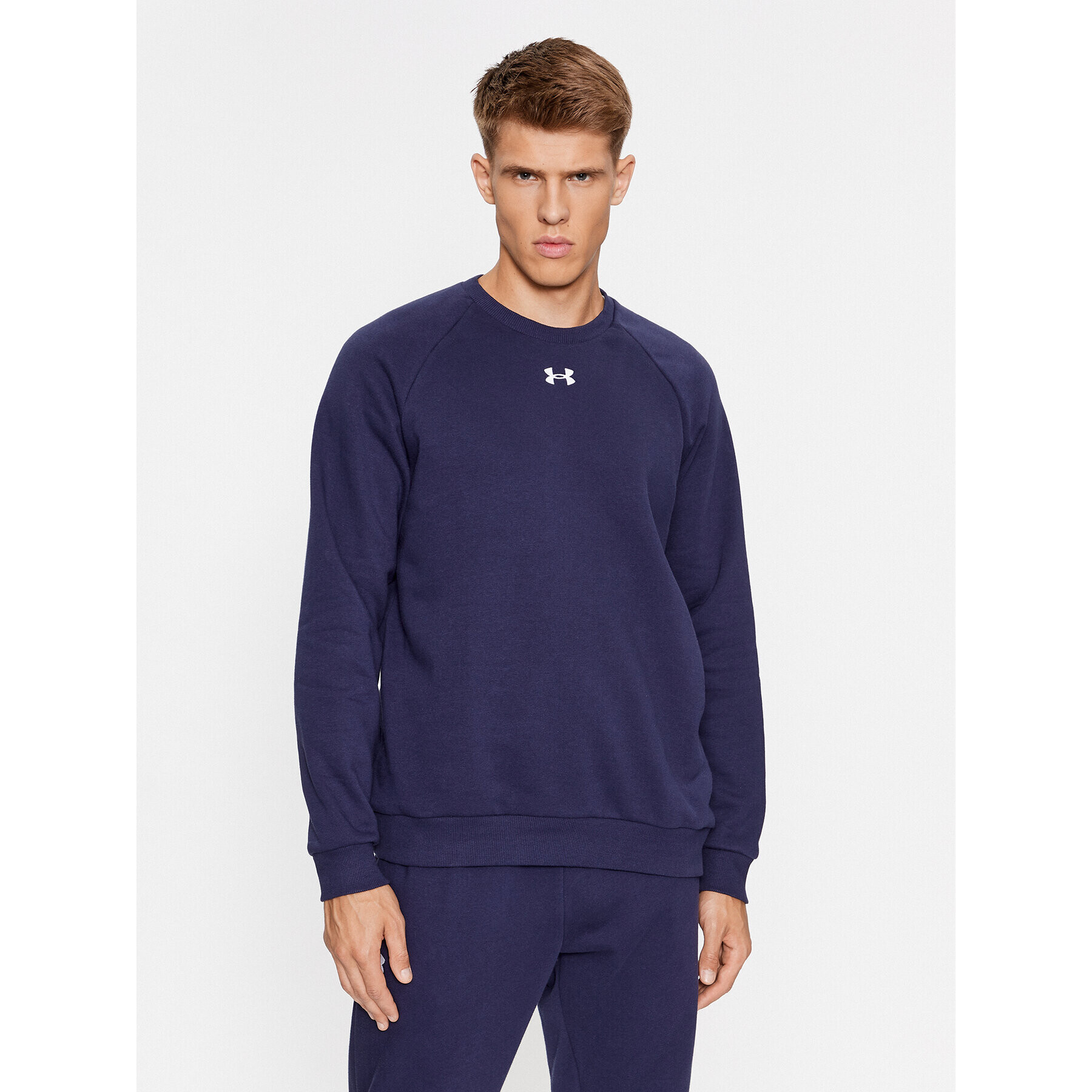 Under Armour Mikina Ua Rival Fleece Crew 1379755 Tmavomodrá Loose Fit - Pepit.sk