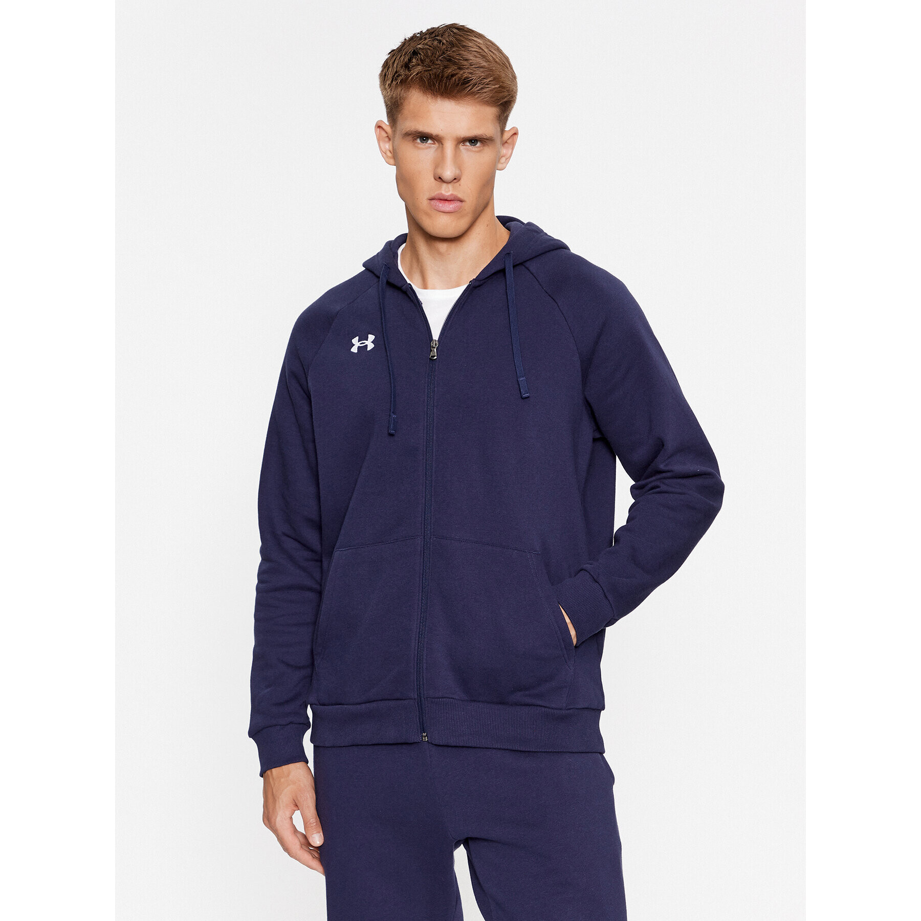 Under Armour Mikina Ua Rival Fleece Fz Hoodie 1379767 Tmavomodrá Loose Fit - Pepit.sk