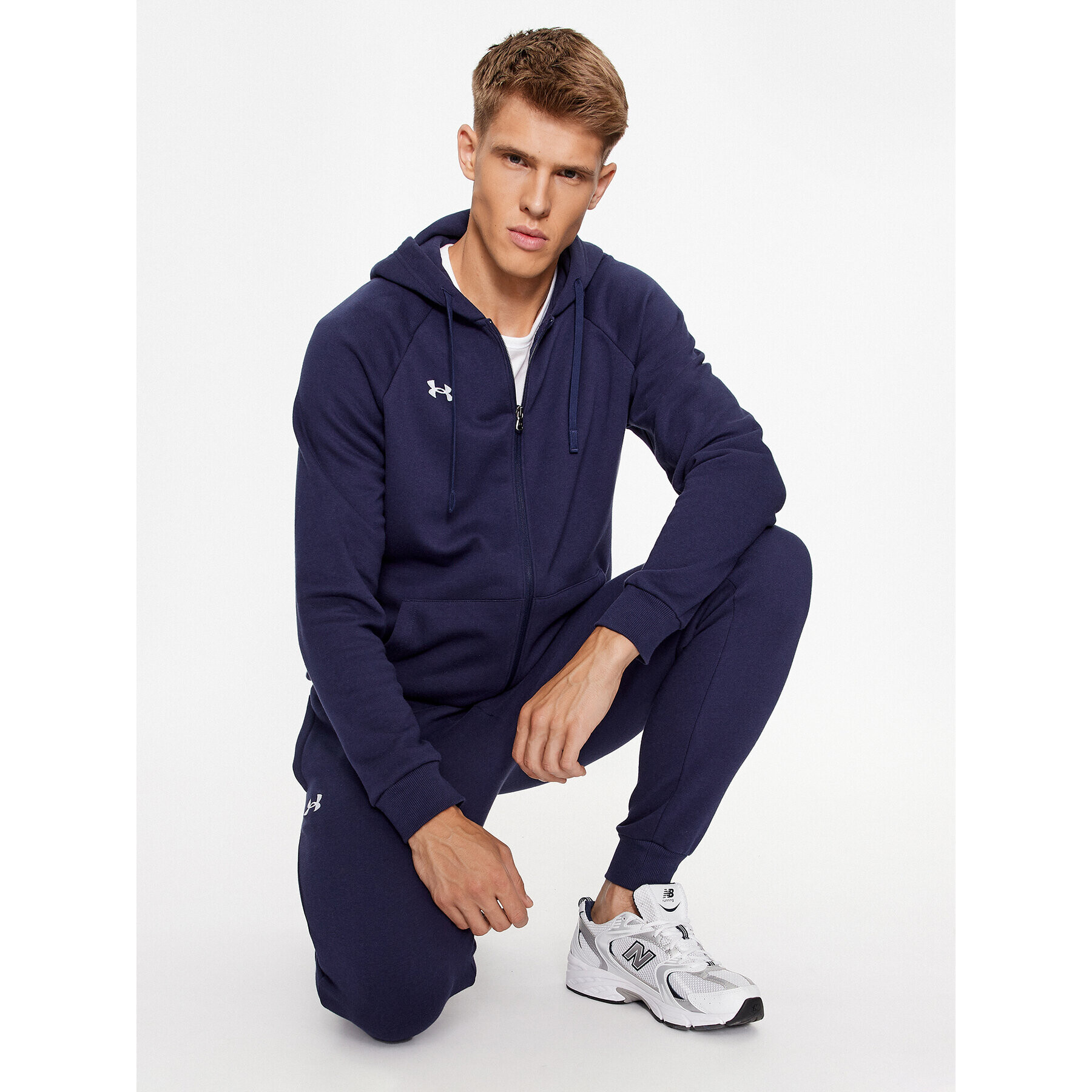 Under Armour Mikina Ua Rival Fleece Fz Hoodie 1379767 Tmavomodrá Loose Fit - Pepit.sk