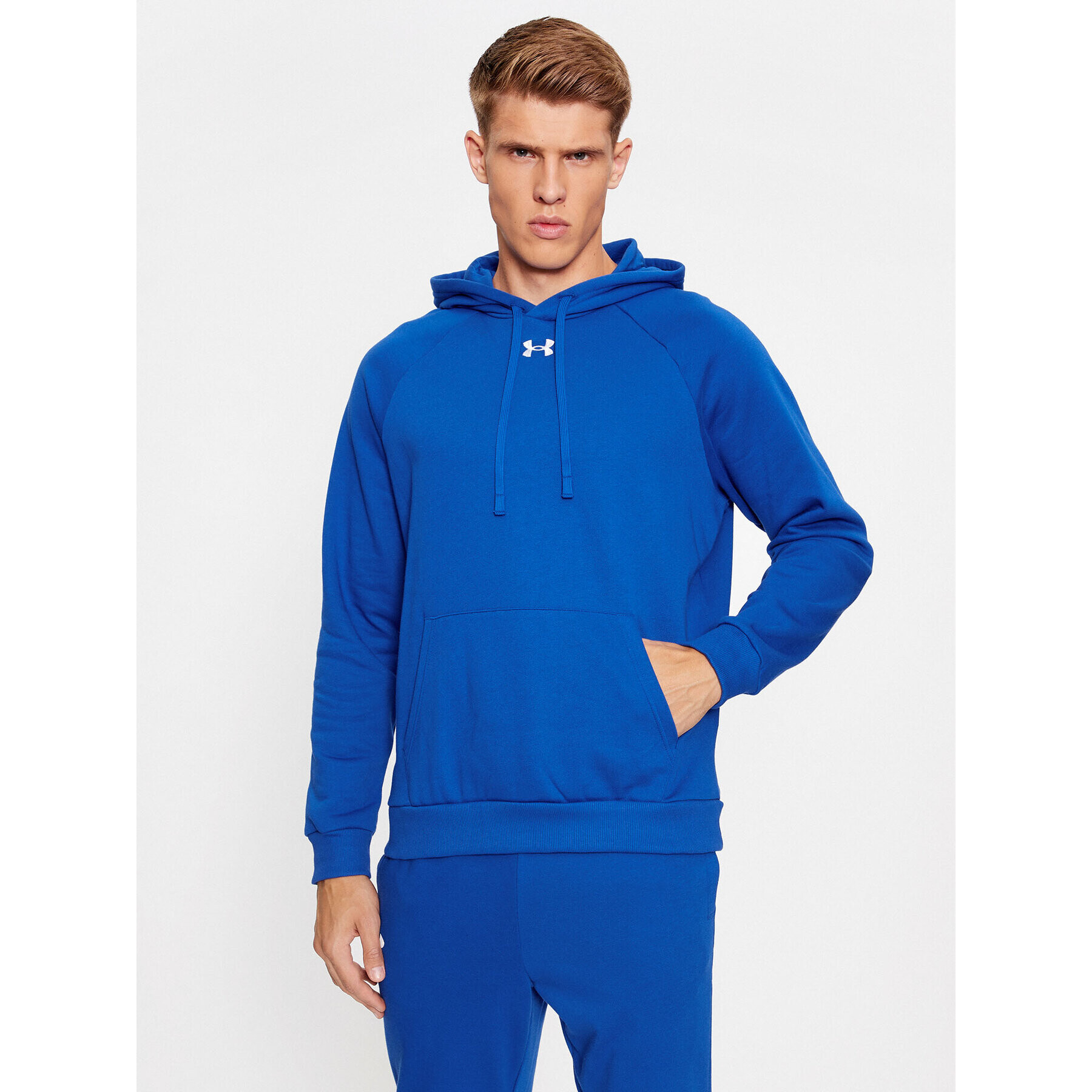 Under Armour Mikina Ua Rival Fleece Hoodie 1379757 Modrá Loose Fit - Pepit.sk