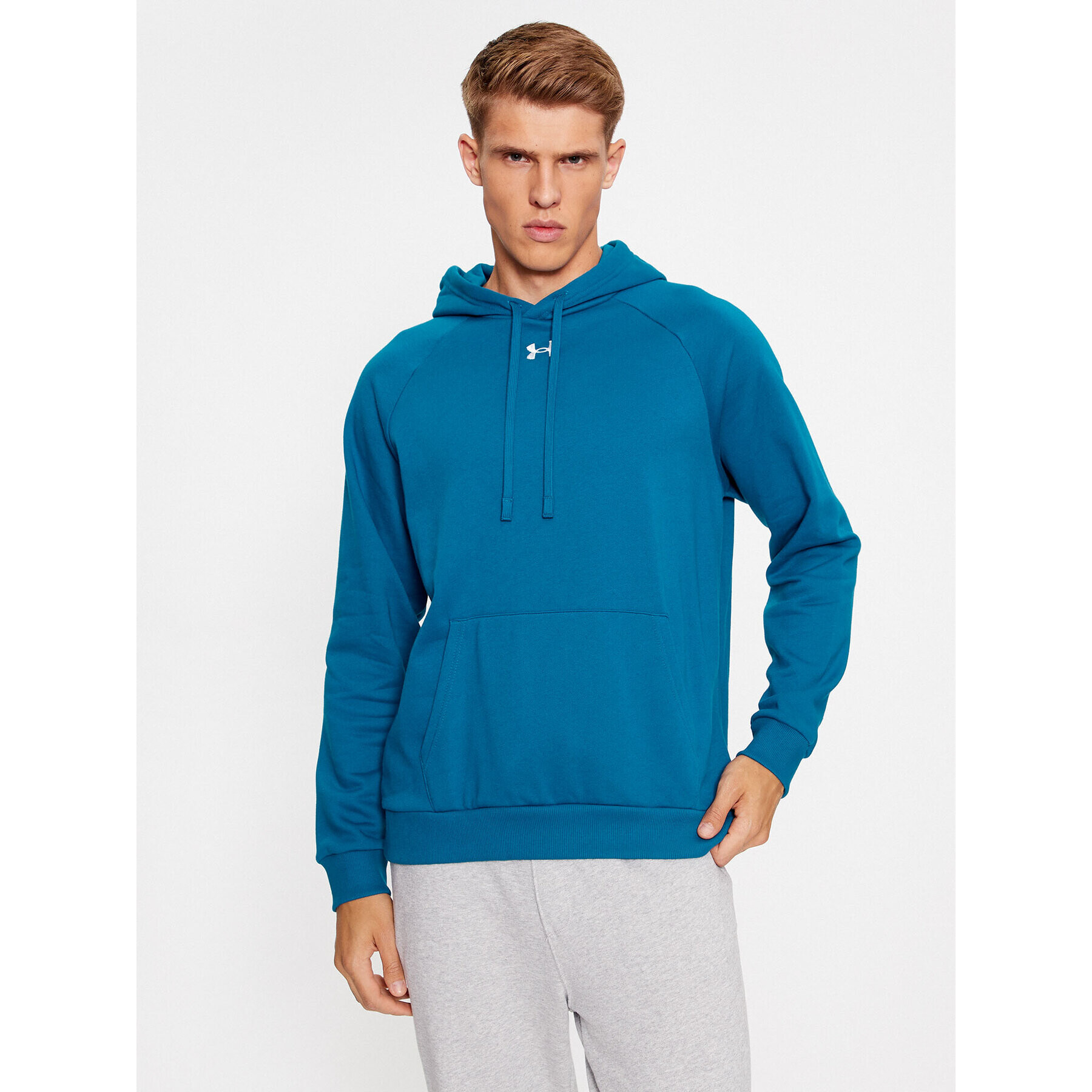 Under Armour Mikina Ua Rival Fleece Hoodie 1379757 Modrá Loose Fit - Pepit.sk