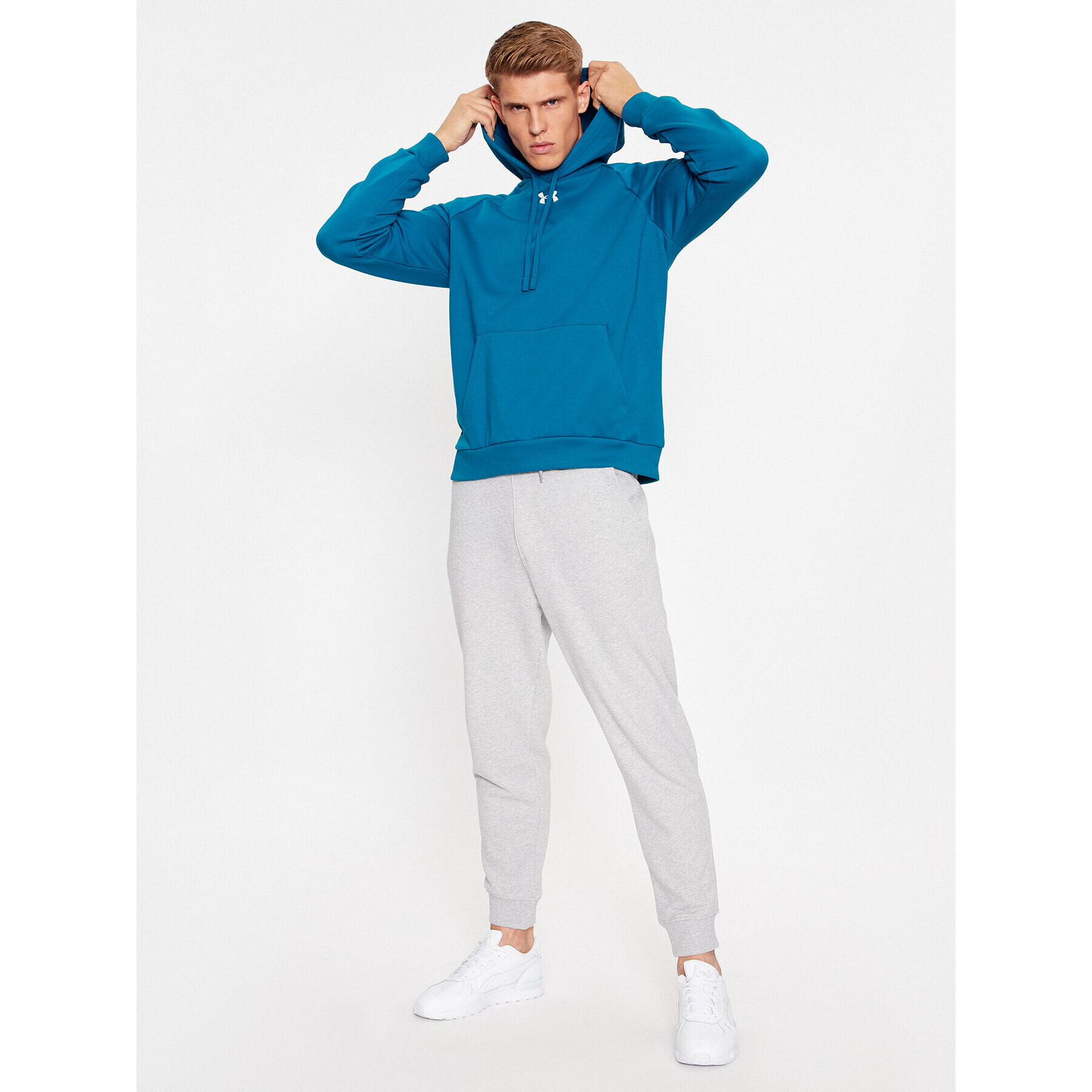 Under Armour Mikina Ua Rival Fleece Hoodie 1379757 Modrá Loose Fit - Pepit.sk