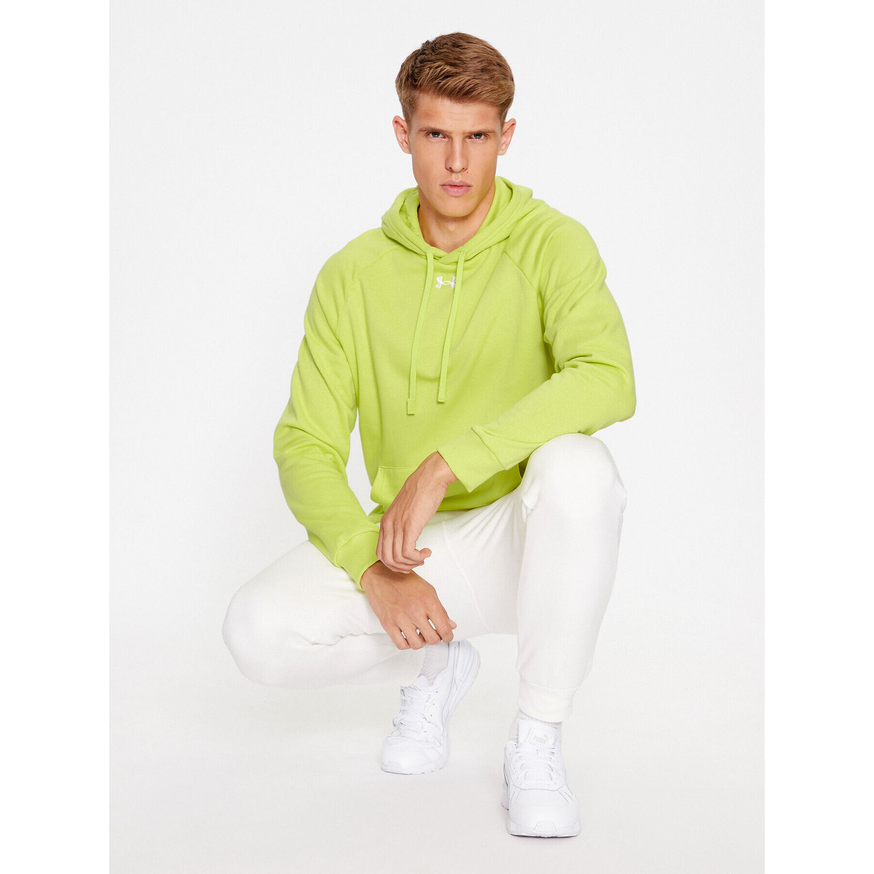 Under Armour Mikina Ua Rival Fleece Hoodie 1379757 Žltá Loose Fit - Pepit.sk