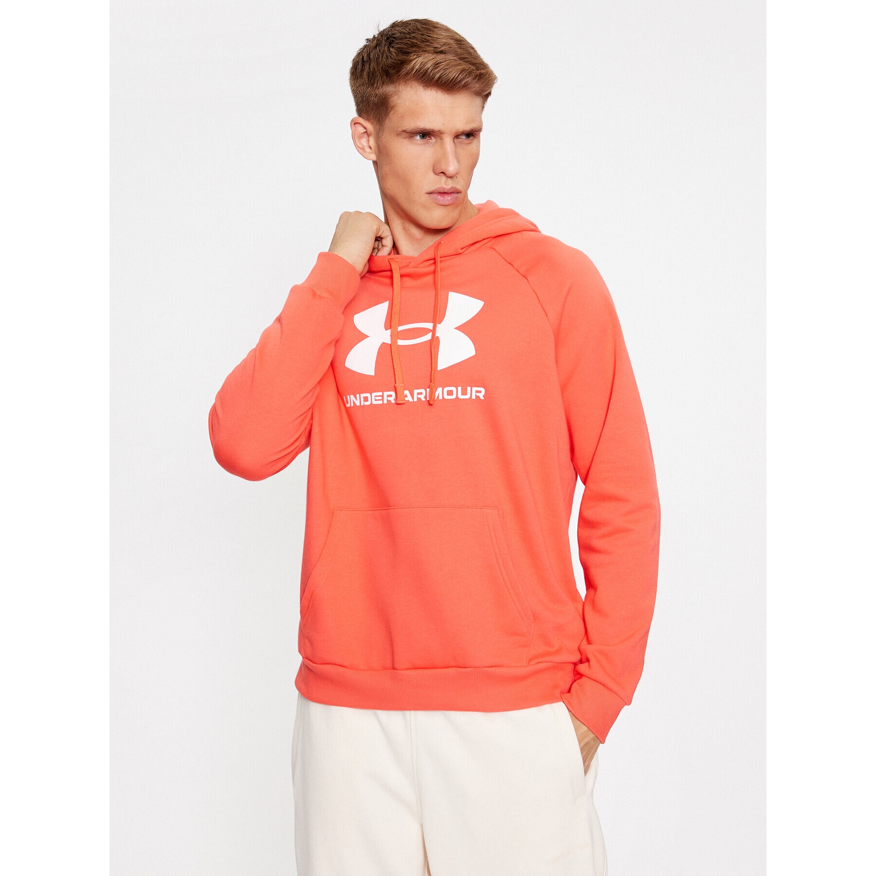 Under Armour Mikina Ua Rival Fleece Logo Hd 1379758 Červená Loose Fit - Pepit.sk