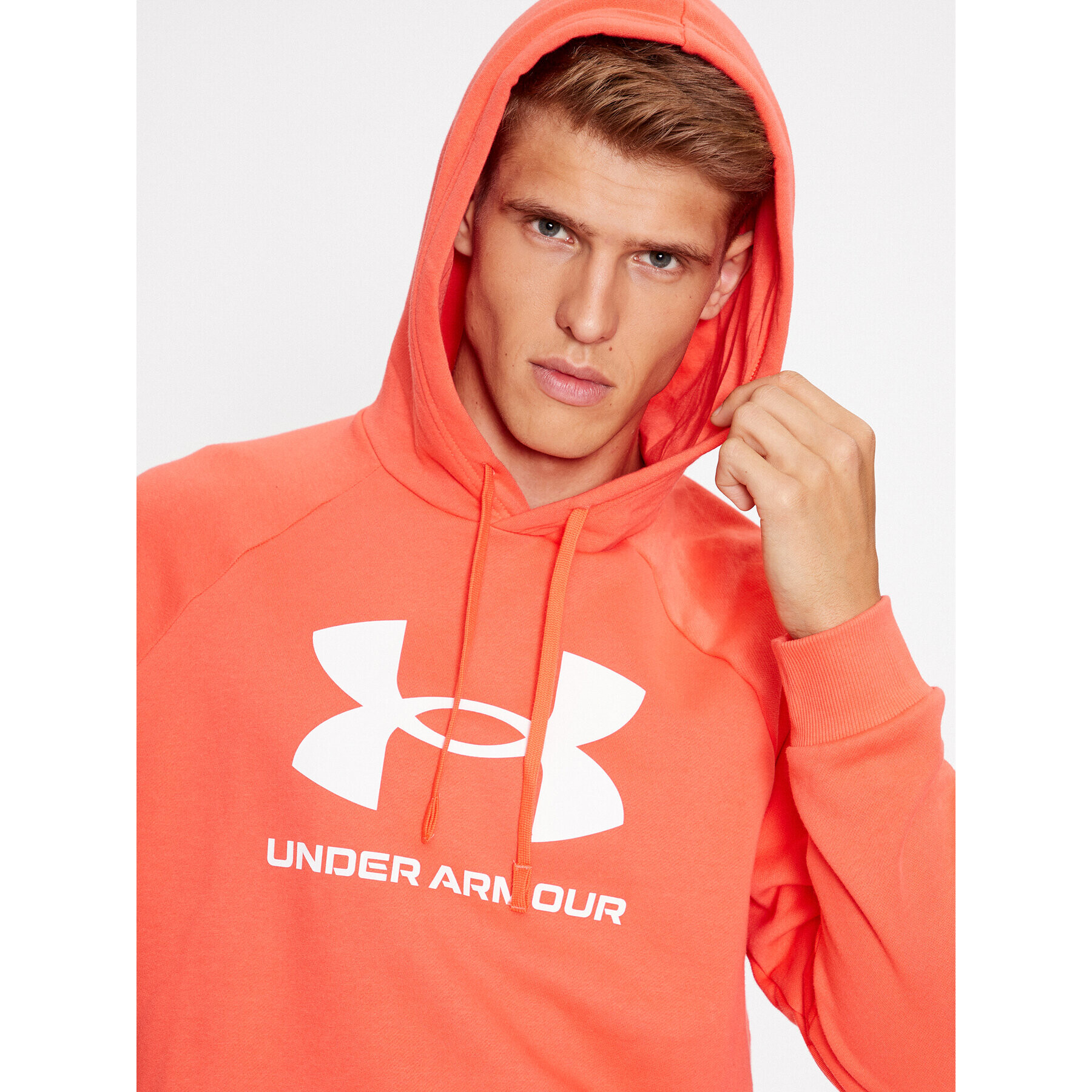 Under Armour Mikina Ua Rival Fleece Logo Hd 1379758 Červená Loose Fit - Pepit.sk