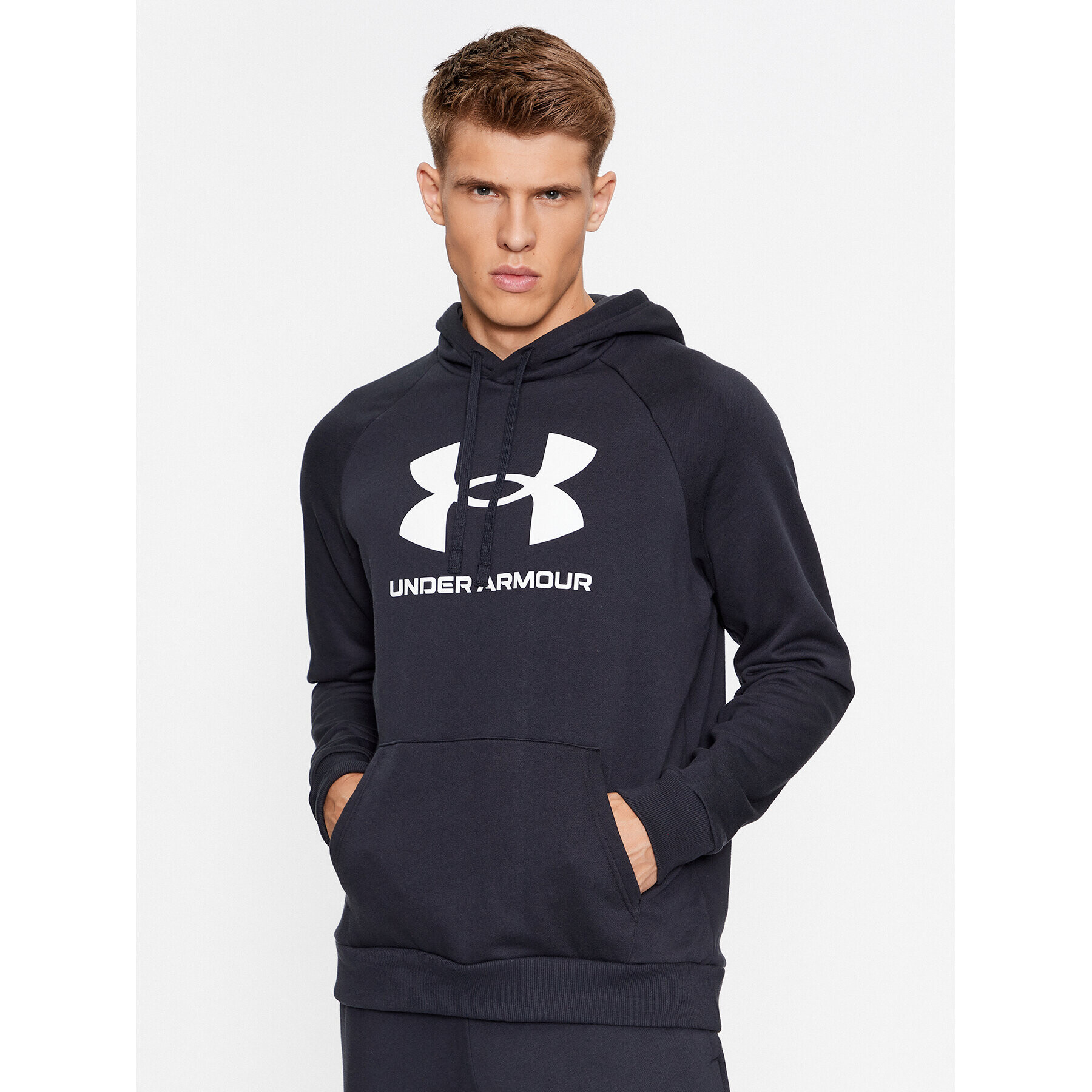 Under Armour Mikina Ua Rival Fleece Logo Hd 1379758 Čierna Loose Fit - Pepit.sk