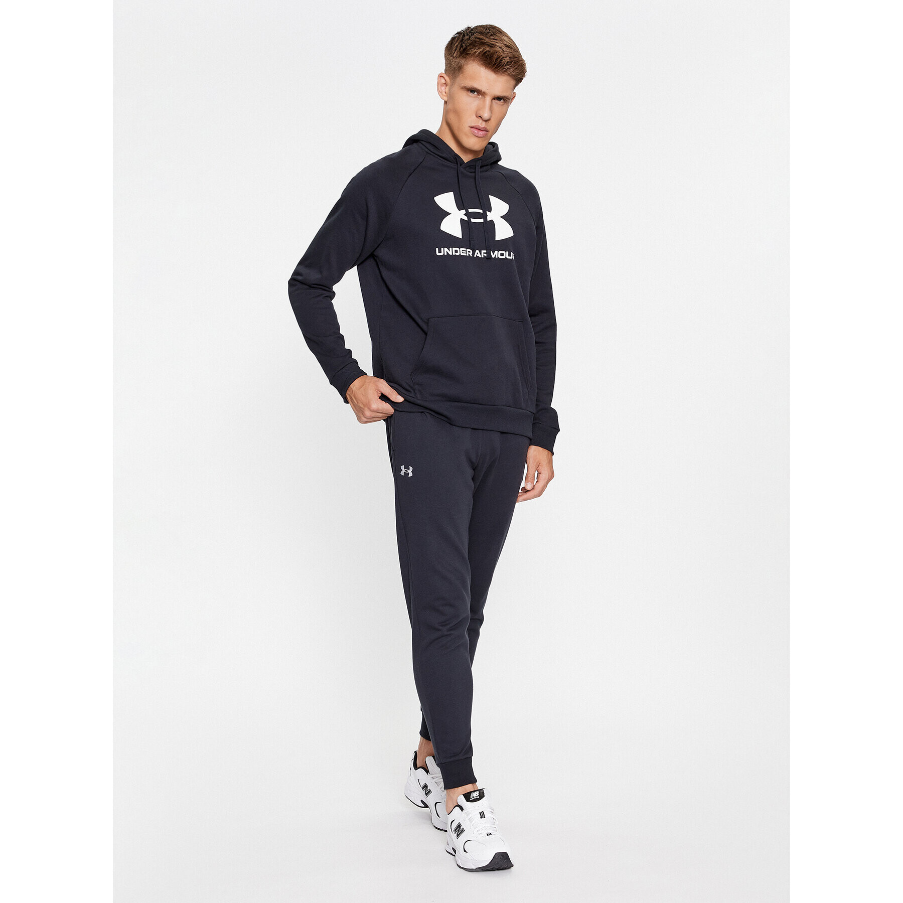 Under Armour Mikina Ua Rival Fleece Logo Hd 1379758 Čierna Loose Fit - Pepit.sk