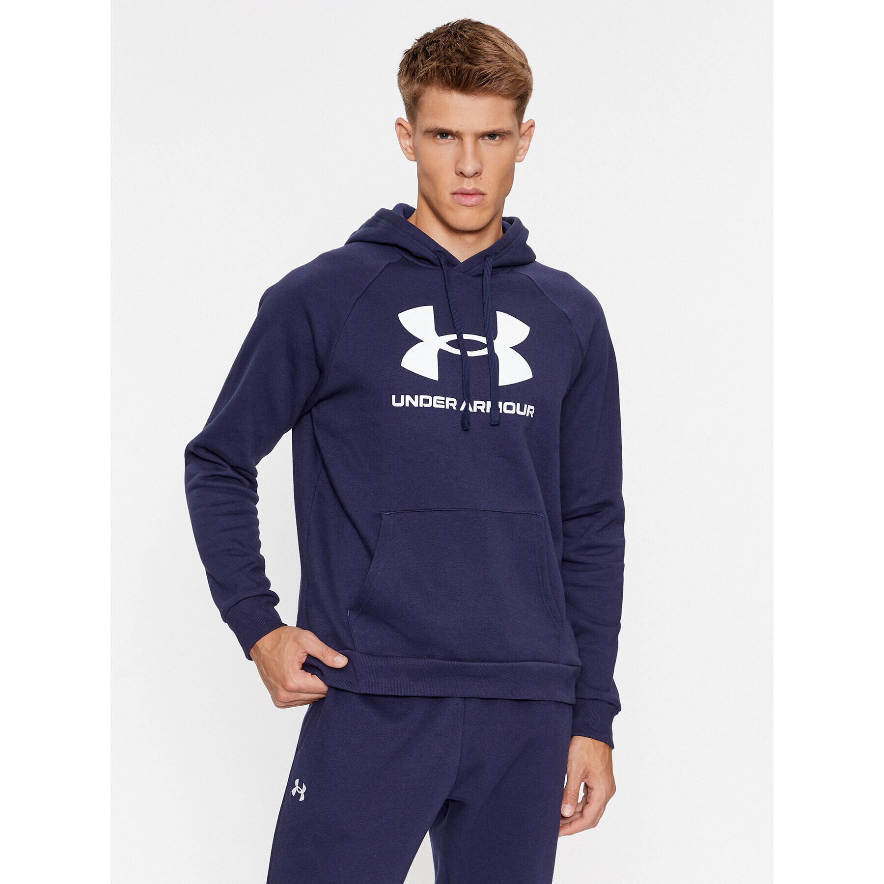 Under Armour Mikina Ua Rival Fleece Logo Hd 1379758 Tmavomodrá Loose Fit - Pepit.sk