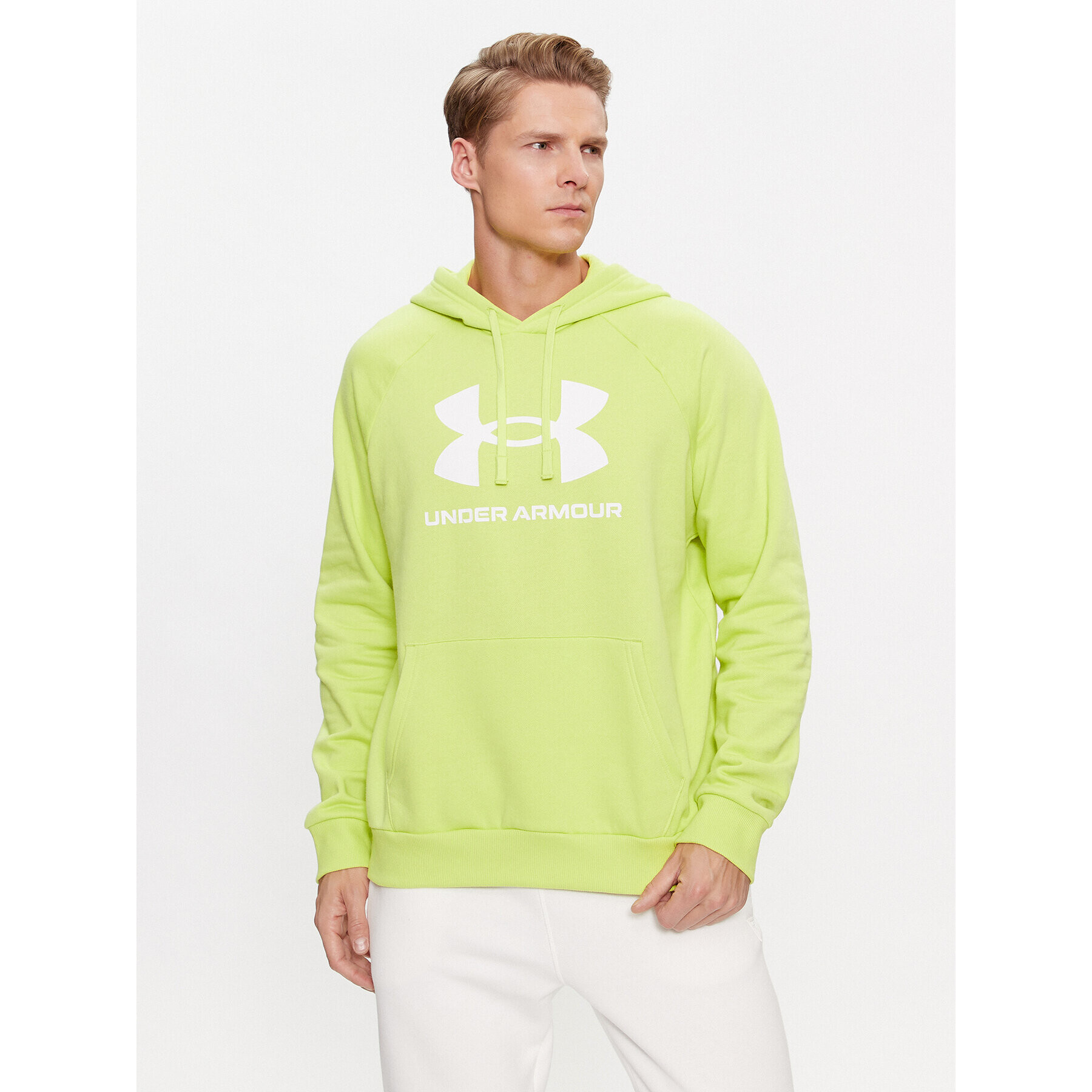 Under Armour Mikina Ua Rival Fleece Logo Hd 1379758 Žltá Loose Fit - Pepit.sk