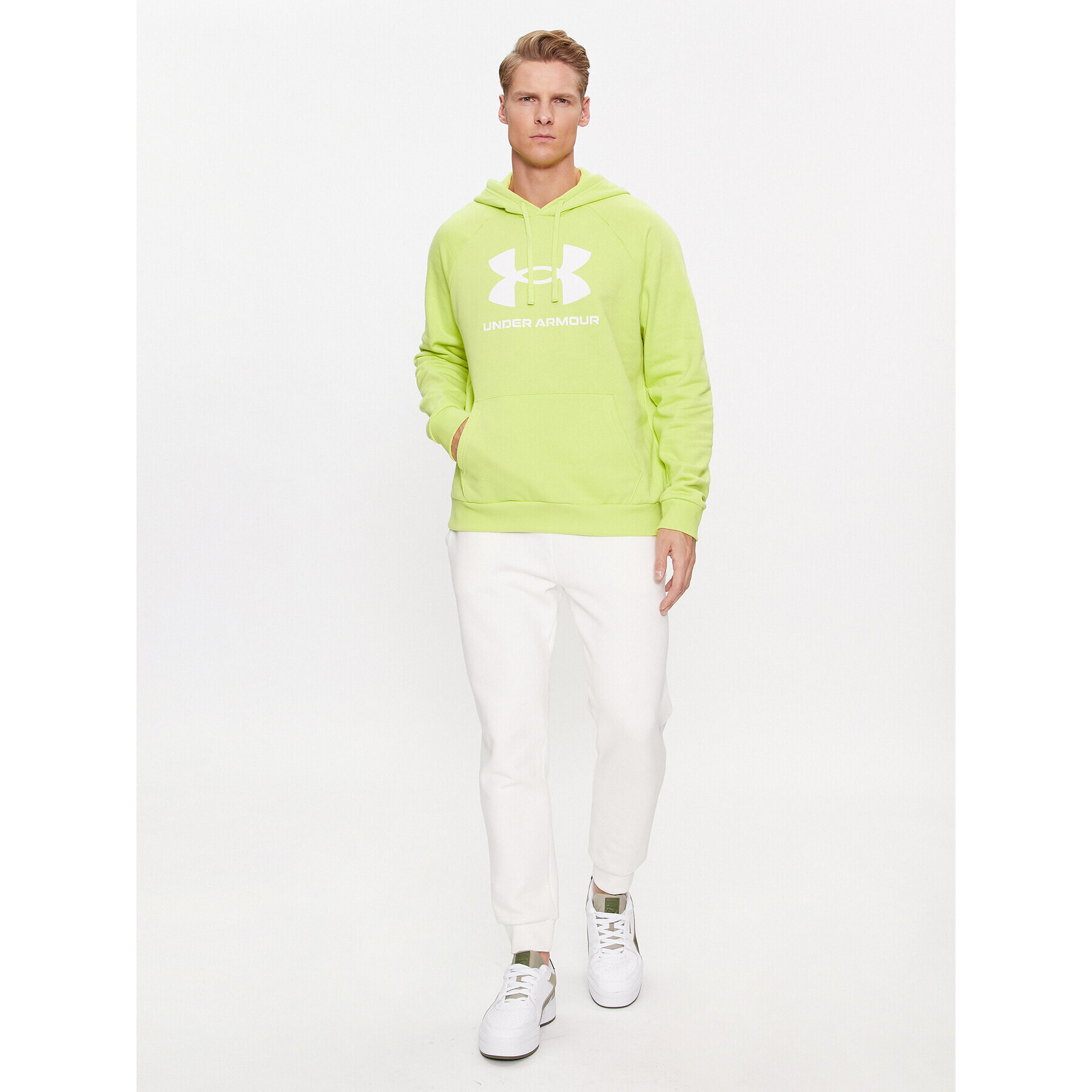 Under Armour Mikina Ua Rival Fleece Logo Hd 1379758 Žltá Loose Fit - Pepit.sk