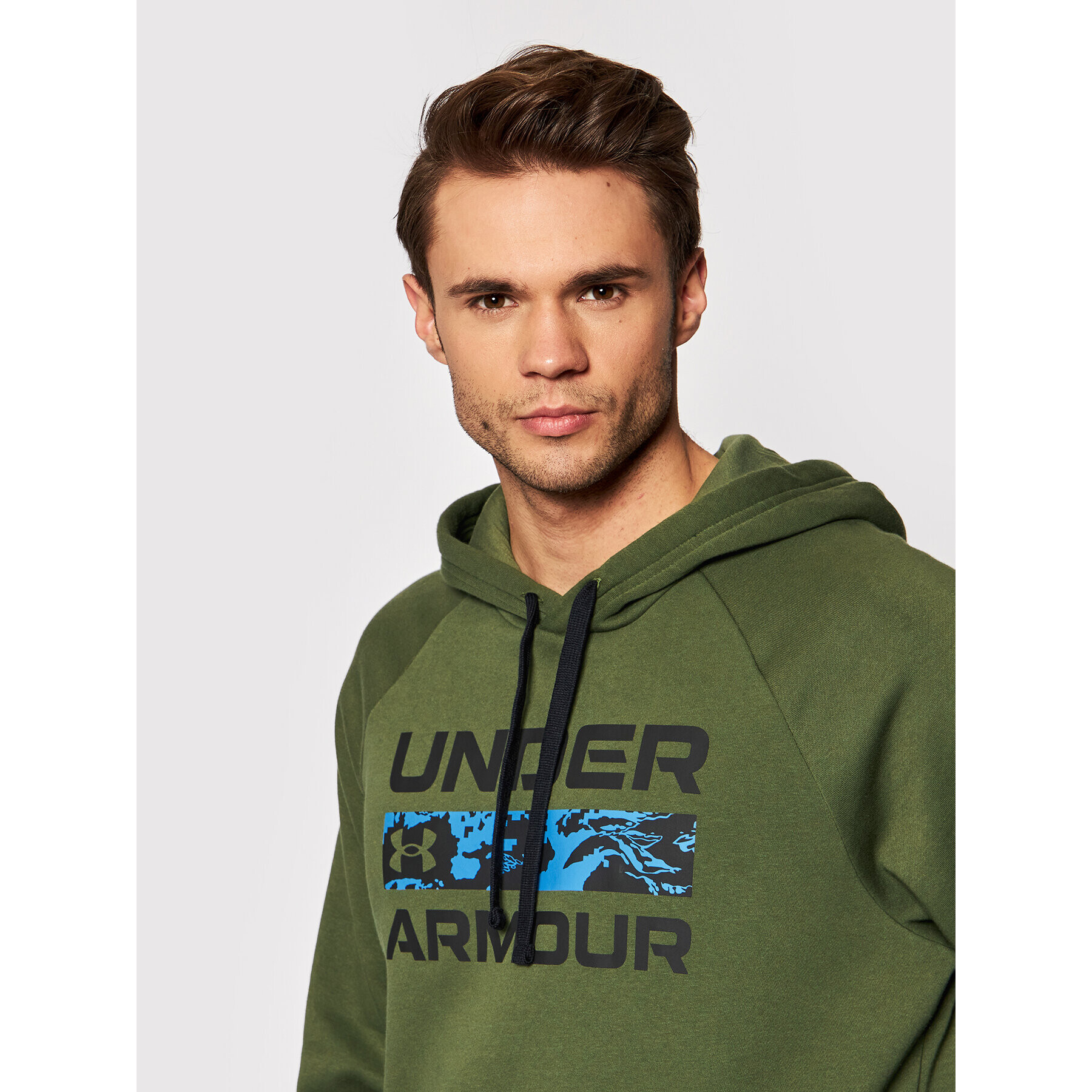 Under Armour Mikina Ua Rival Signature 1366363 Zelená Relaxed Fit - Pepit.sk