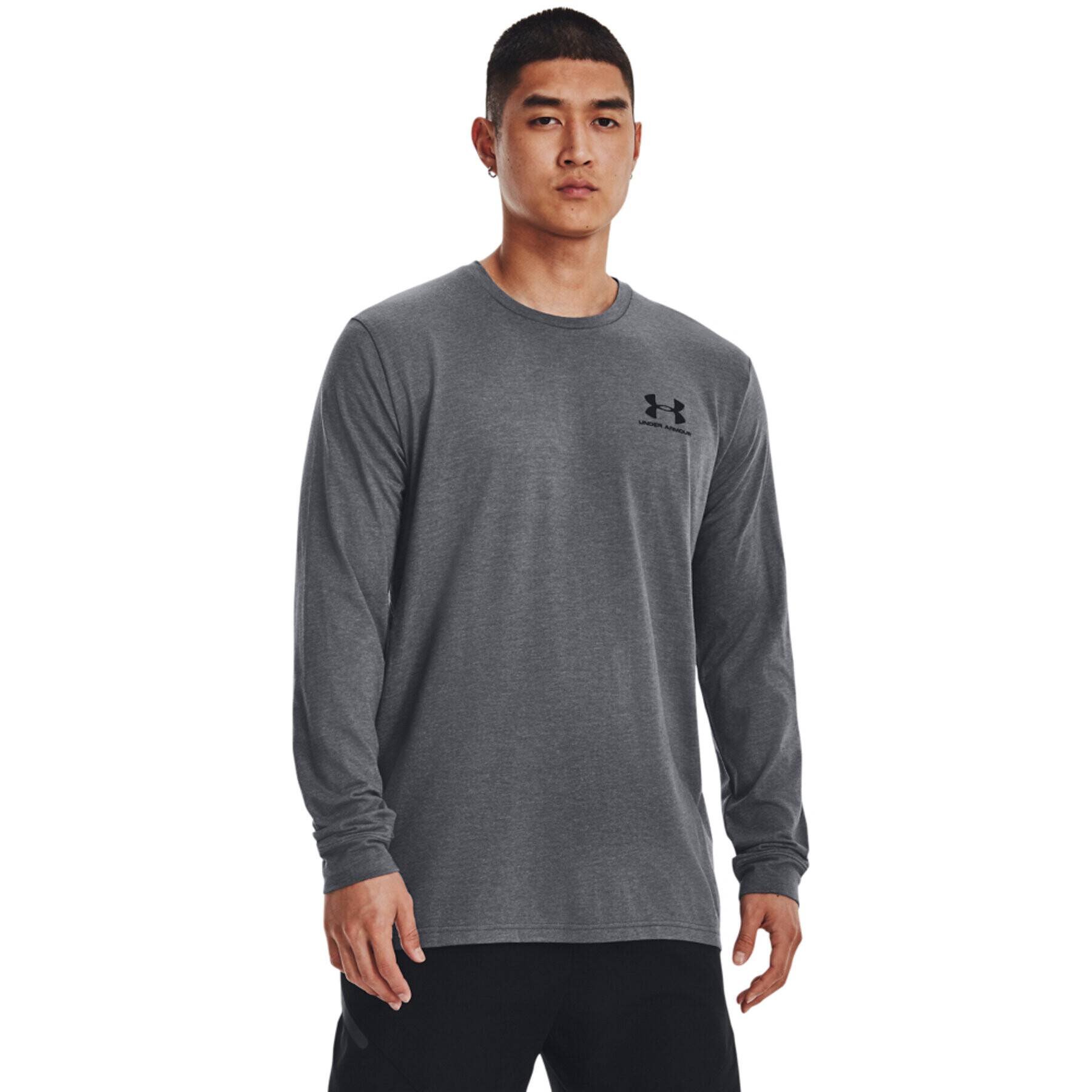 Under Armour Mikina UA SPORTSTYLE LEFT CHEST LS 1329585 Sivá Regular Fit - Pepit.sk