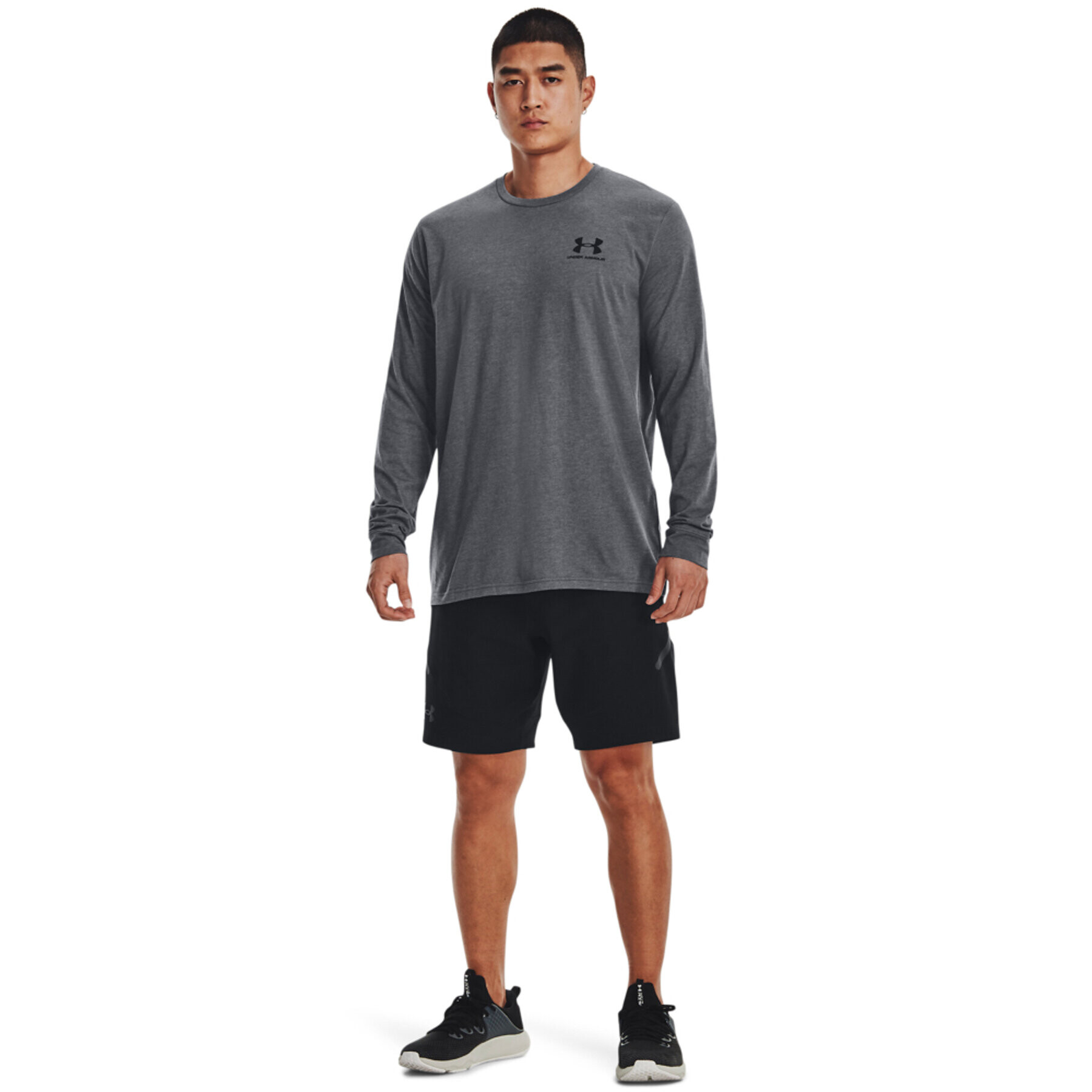 Under Armour Mikina UA SPORTSTYLE LEFT CHEST LS 1329585 Sivá Regular Fit - Pepit.sk