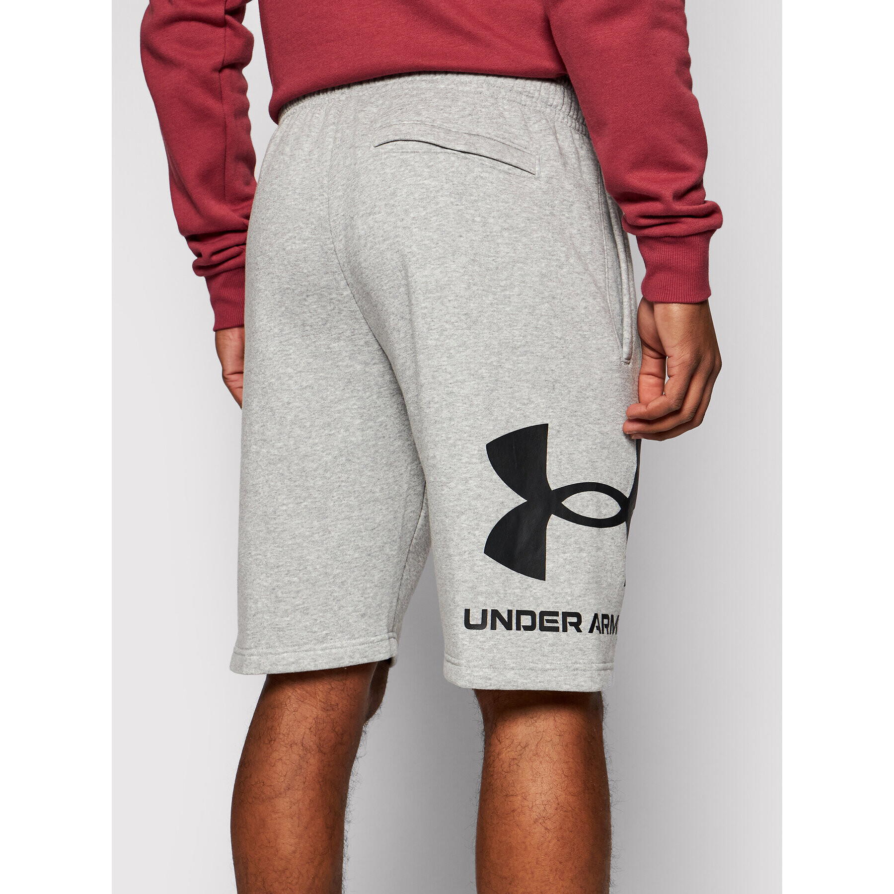 Under Armour Športové kraťasy Rival Fleece Big Logo 1357118 Sivá Loose Fit - Pepit.sk