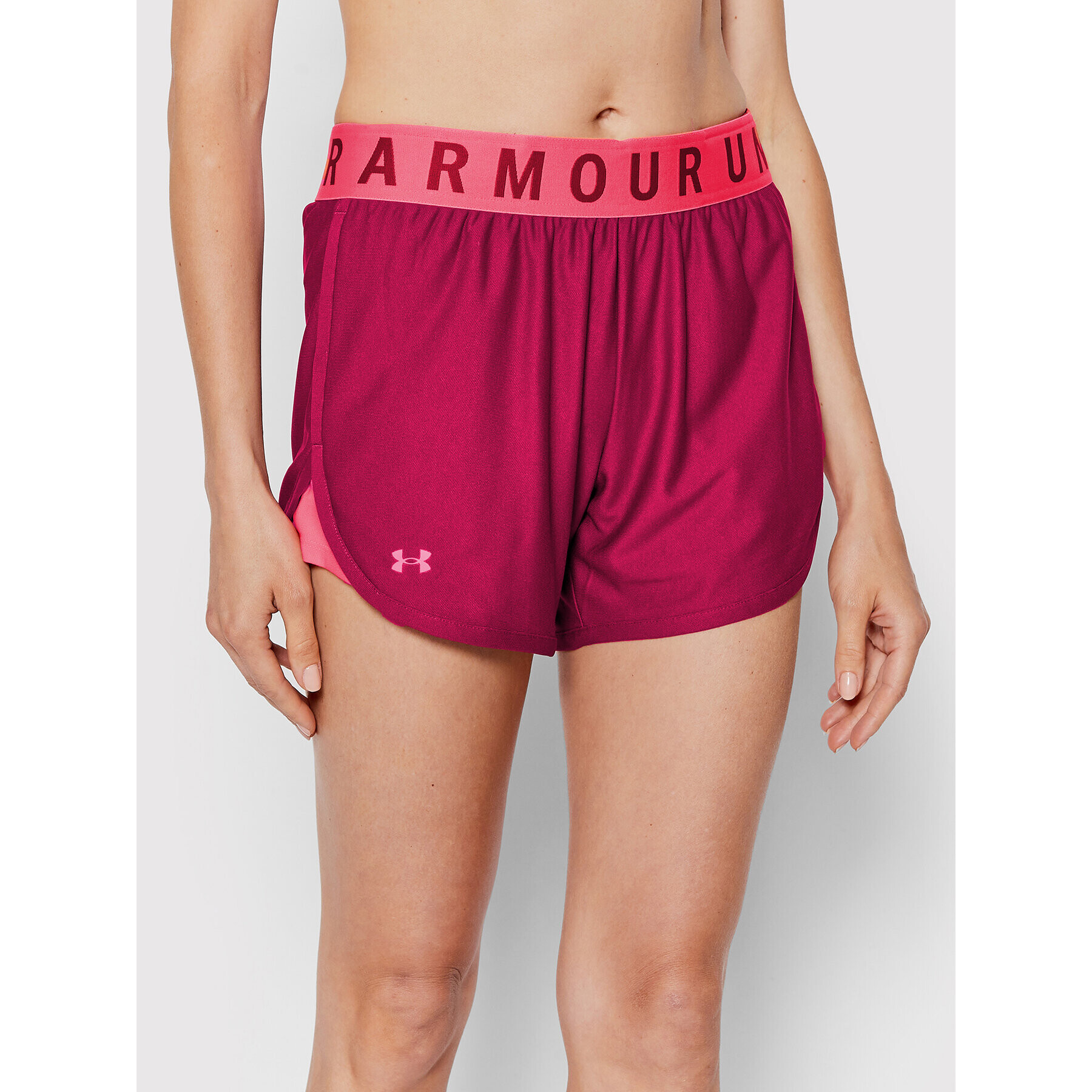 Under Armour Športové kraťasy Ua Play Up 5 1355791 Bordová Regular Fit - Pepit.sk