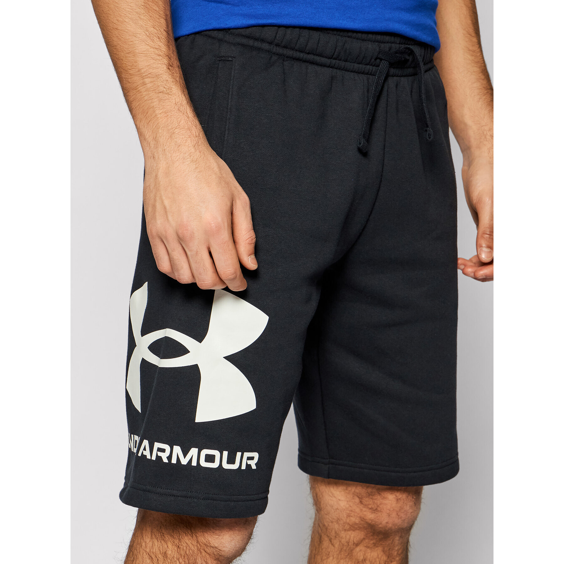 Under Armour Športové kraťasy Ua Rival Fleece Big Logo 1357118 Čierna Loose Fit - Pepit.sk