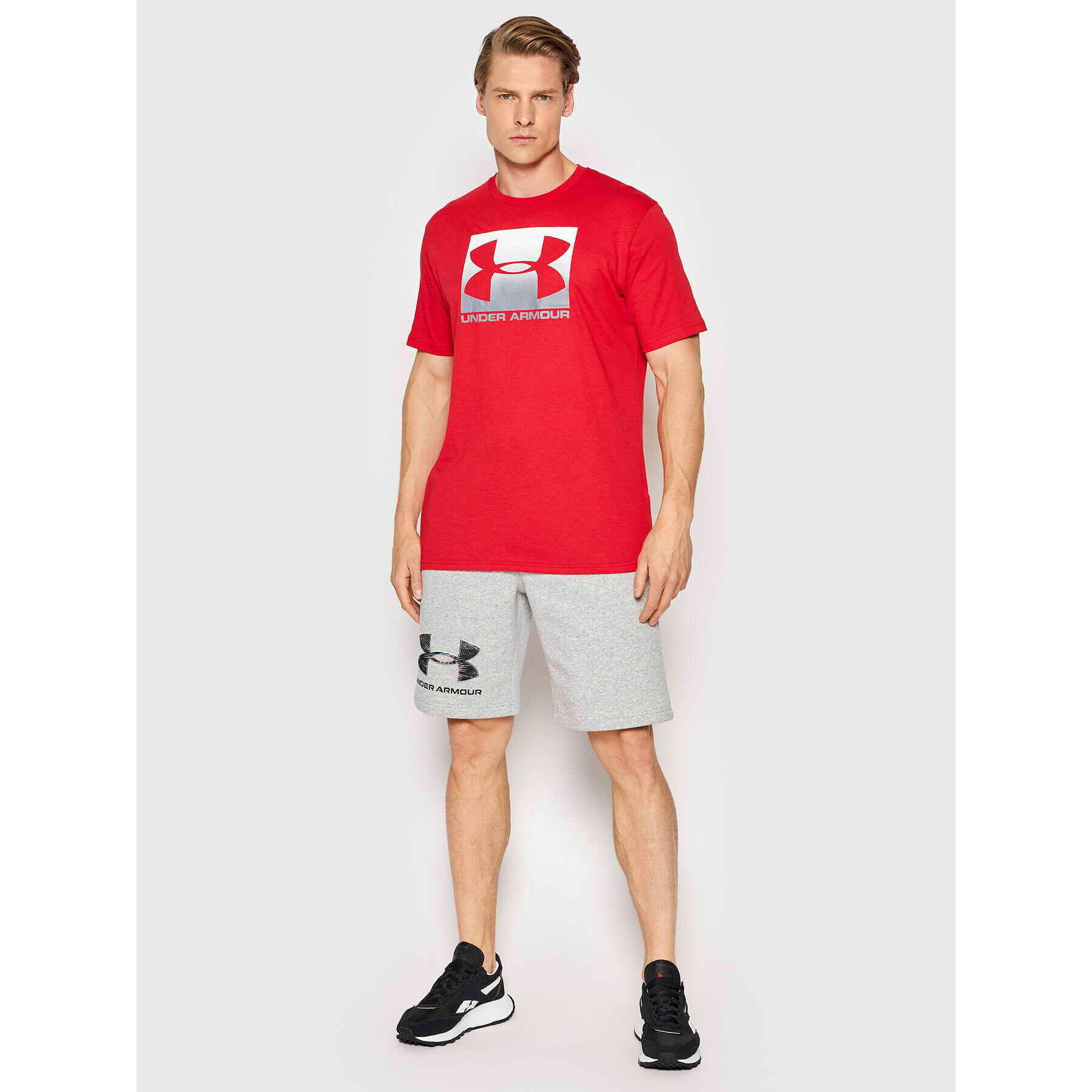 Under Armour Športové kraťasy Ua Rival Fleece Graphic 1370350 Sivá Loose Fit - Pepit.sk