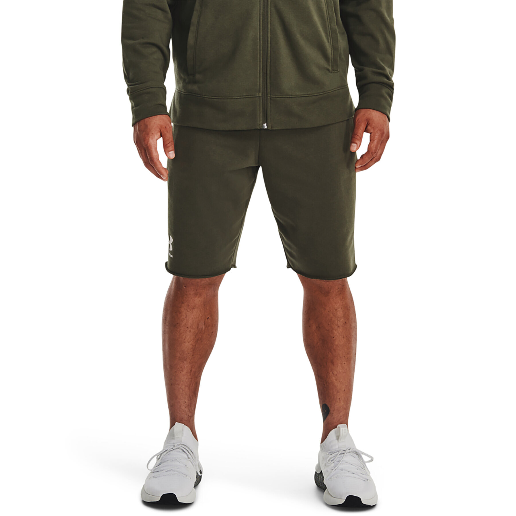 Under Armour Športové kraťasy UA RIVAL TERRY SHORT 1361631 Kaki Regular Fit - Pepit.sk