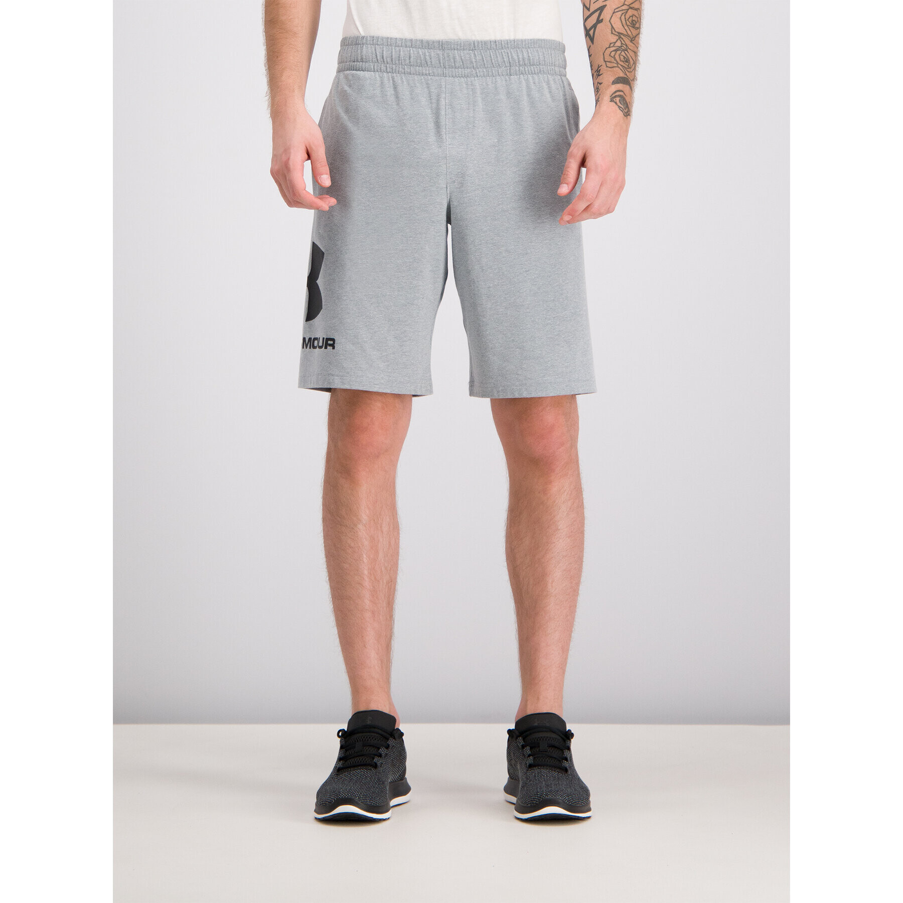 Under Armour Športové kraťasy UA Sportstyle Cotton Graphic 1329300 Sivá Regular Fit - Pepit.sk