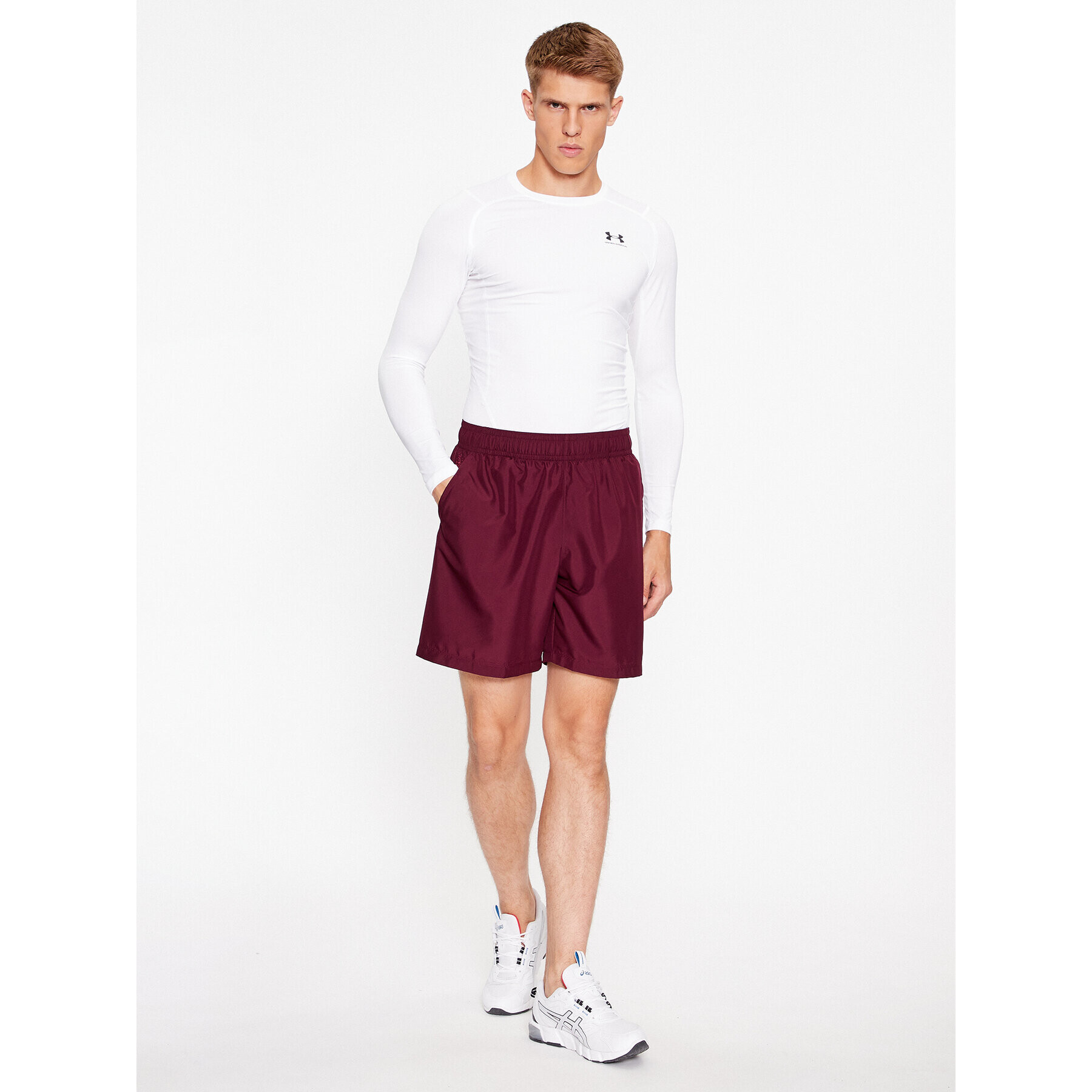 Under Armour Športové kraťasy Ua Woven Graphic Shorts 1370388 Bordová Loose Fit - Pepit.sk