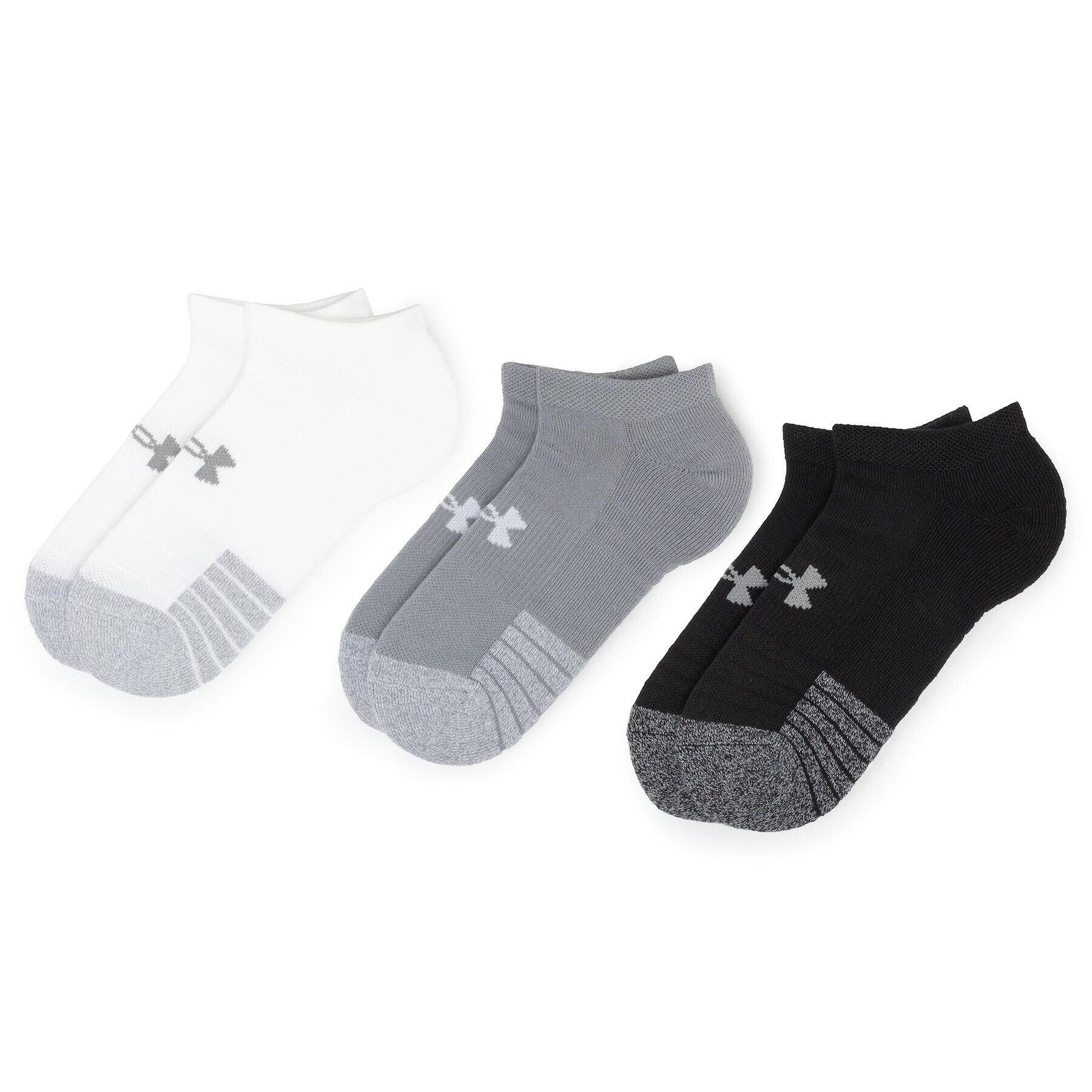 Under Armour Súprava 3 párov kotníkových ponožiek unisex Heatgear No Show Sock 1346755-035 Sivá - Pepit.sk