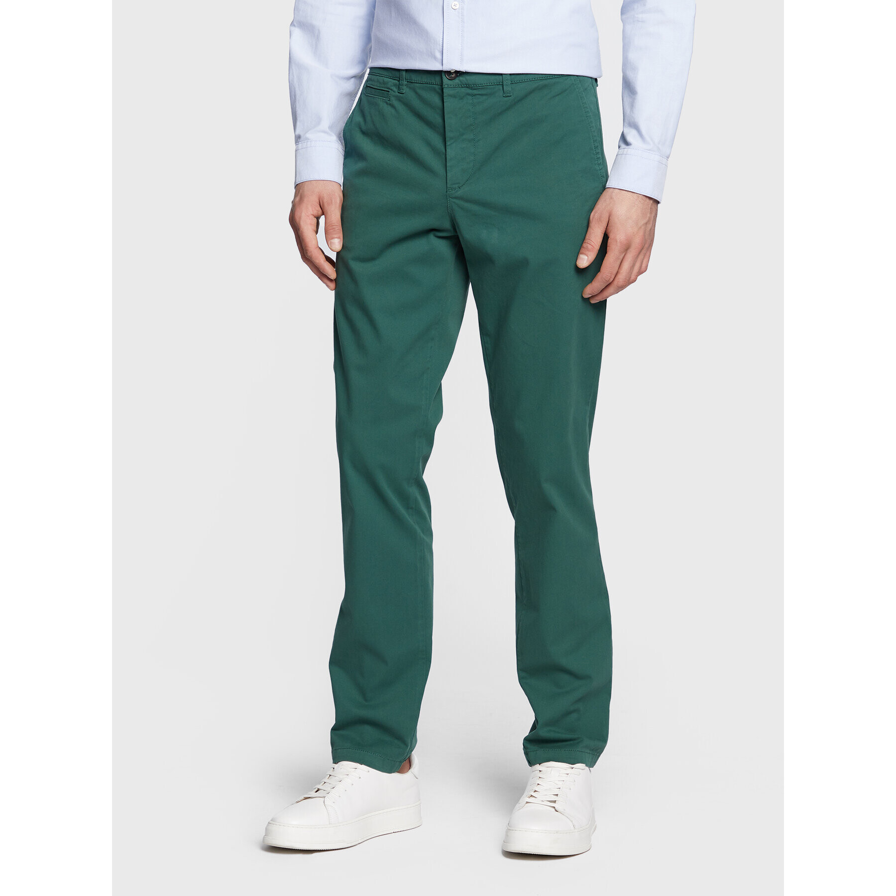 United Colors Of Benetton Chino nohavice 4DKH55I18 Zelená Slim Fit - Pepit.sk