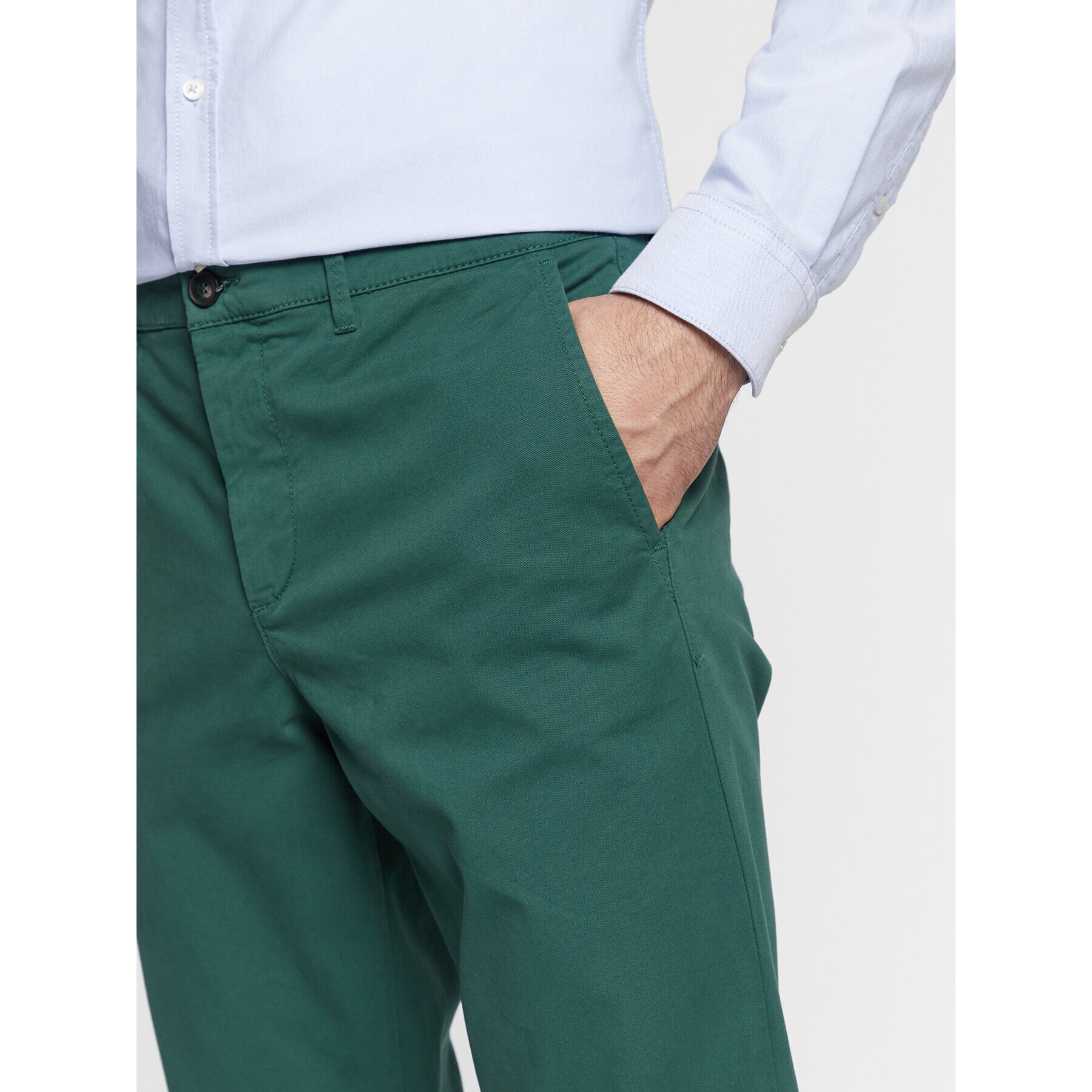 United Colors Of Benetton Chino nohavice 4DKH55I18 Zelená Slim Fit - Pepit.sk