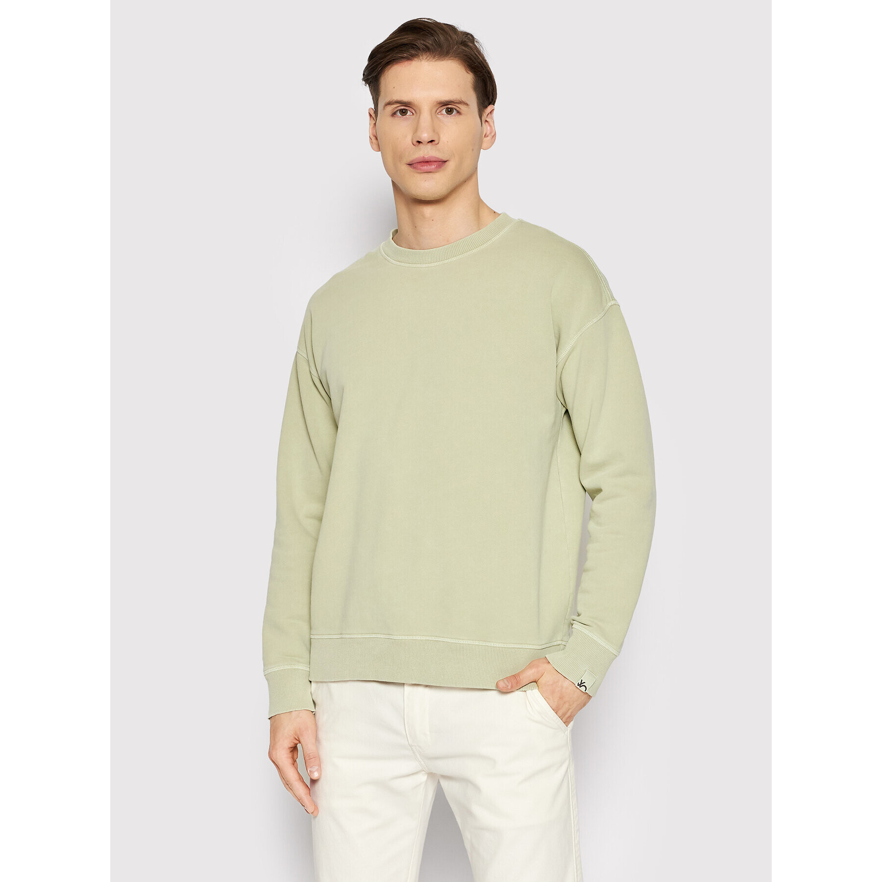 United Colors Of Benetton Mikina 3HQLU1025 Zelená Relaxed Fit - Pepit.sk