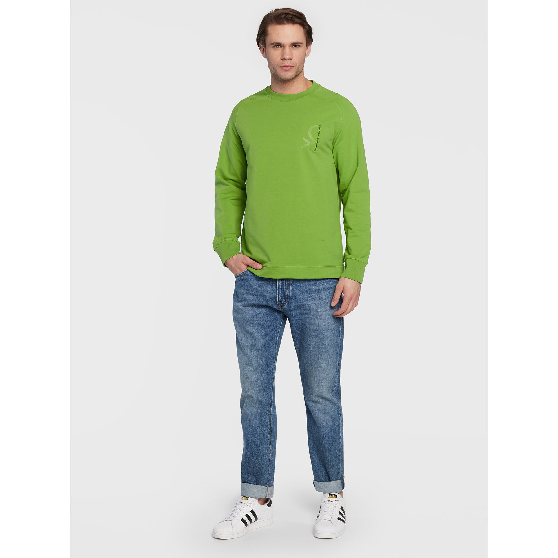 United Colors Of Benetton Mikina 3HVTU1036 Zelená Regular Fit - Pepit.sk